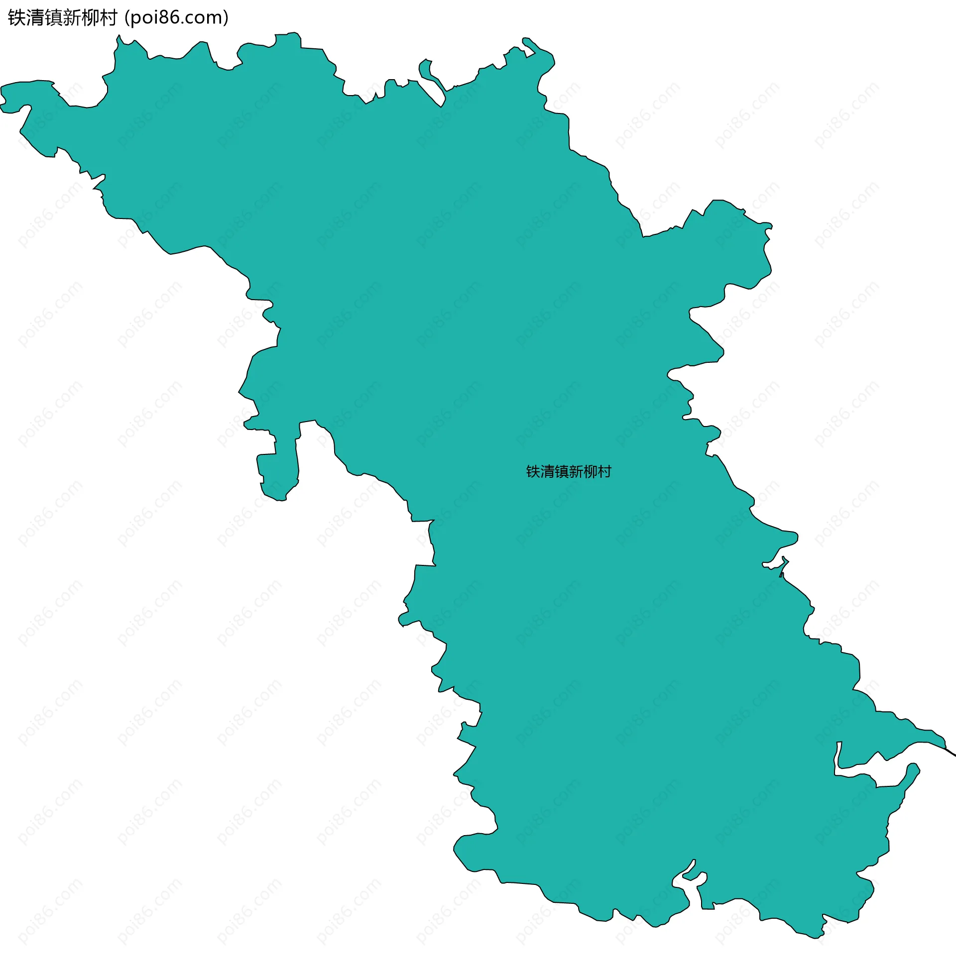 铁清镇新柳村边界地图