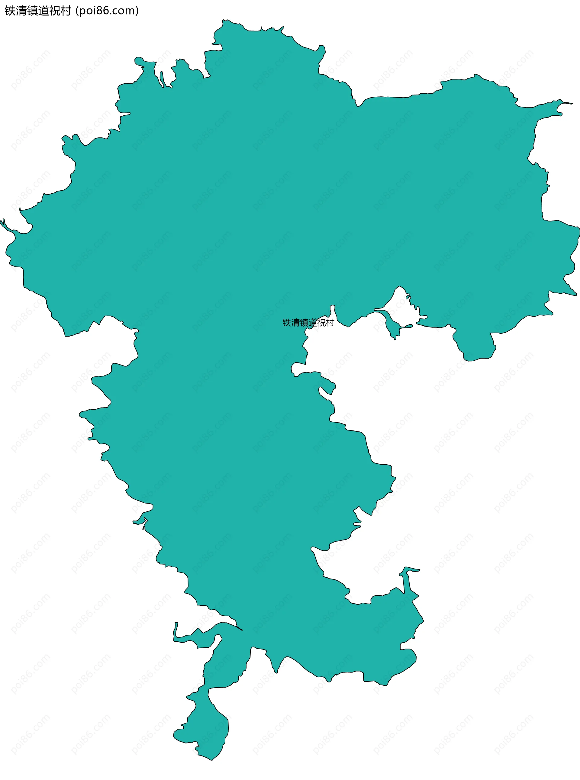 铁清镇道祝村边界地图