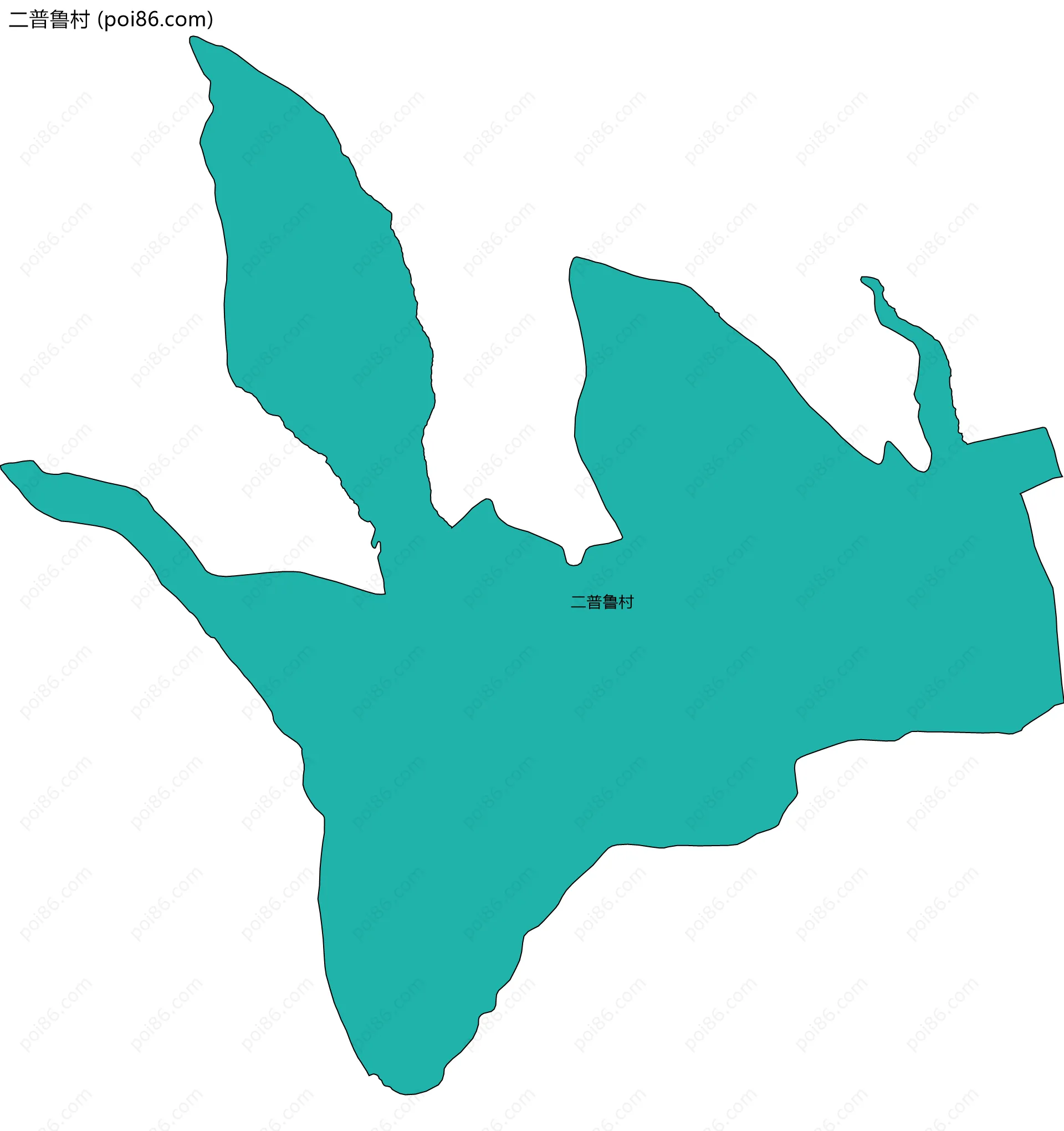 二普鲁村边界地图