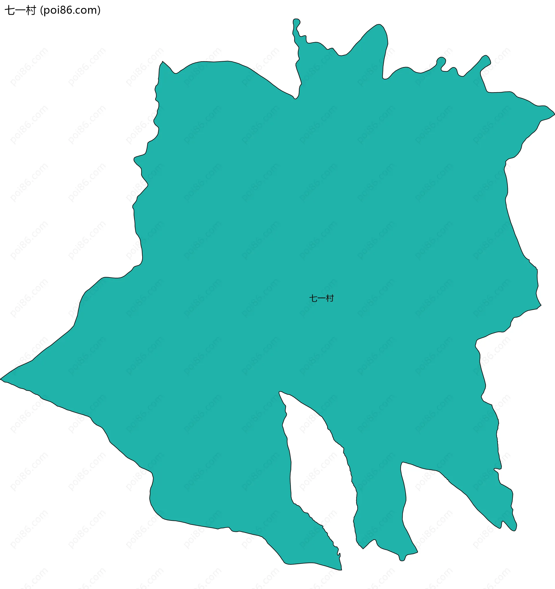 七一村边界地图