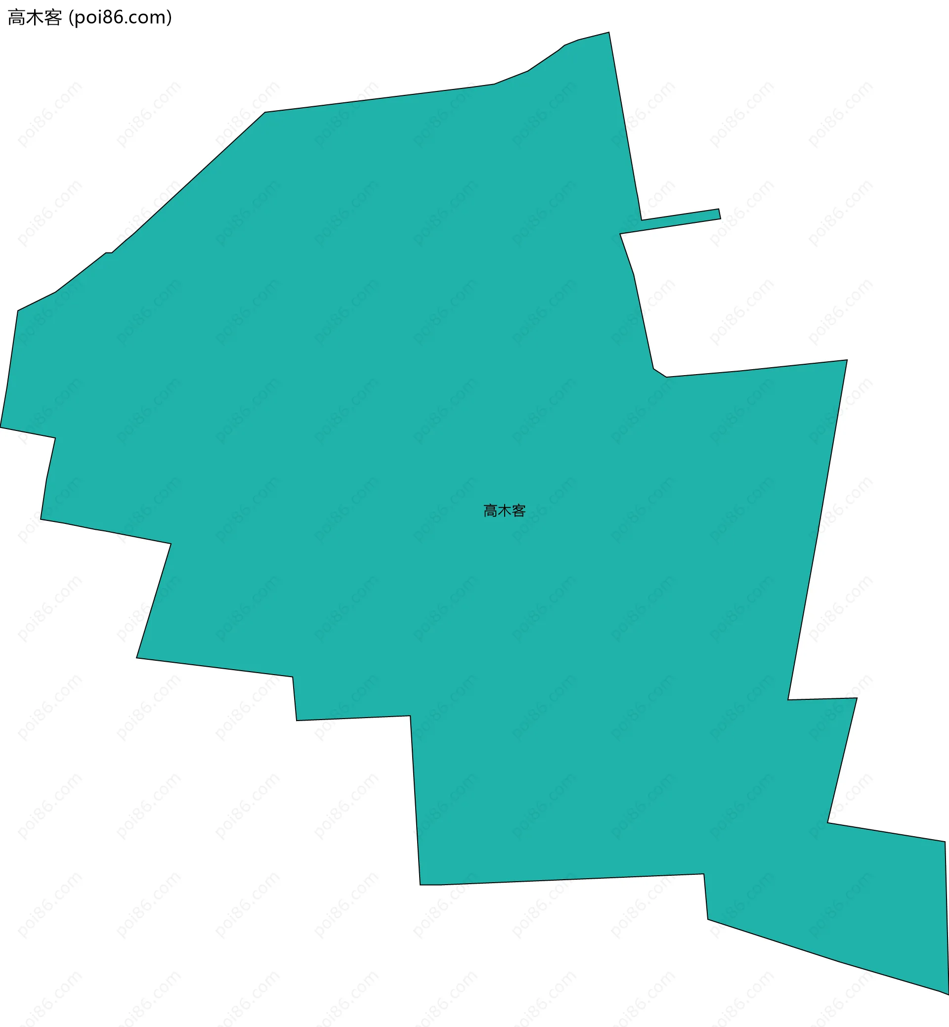 高木客边界地图