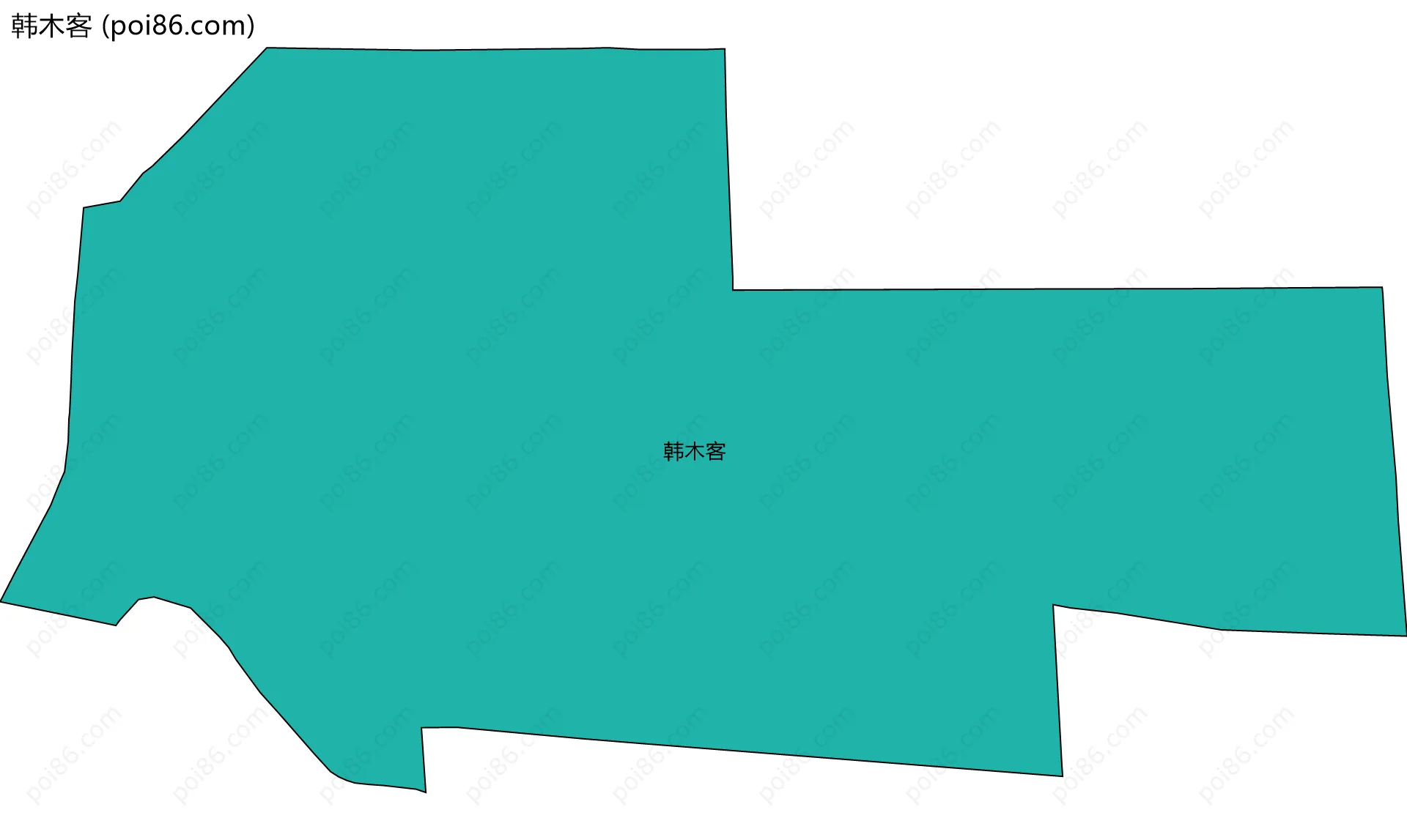 韩木客边界地图