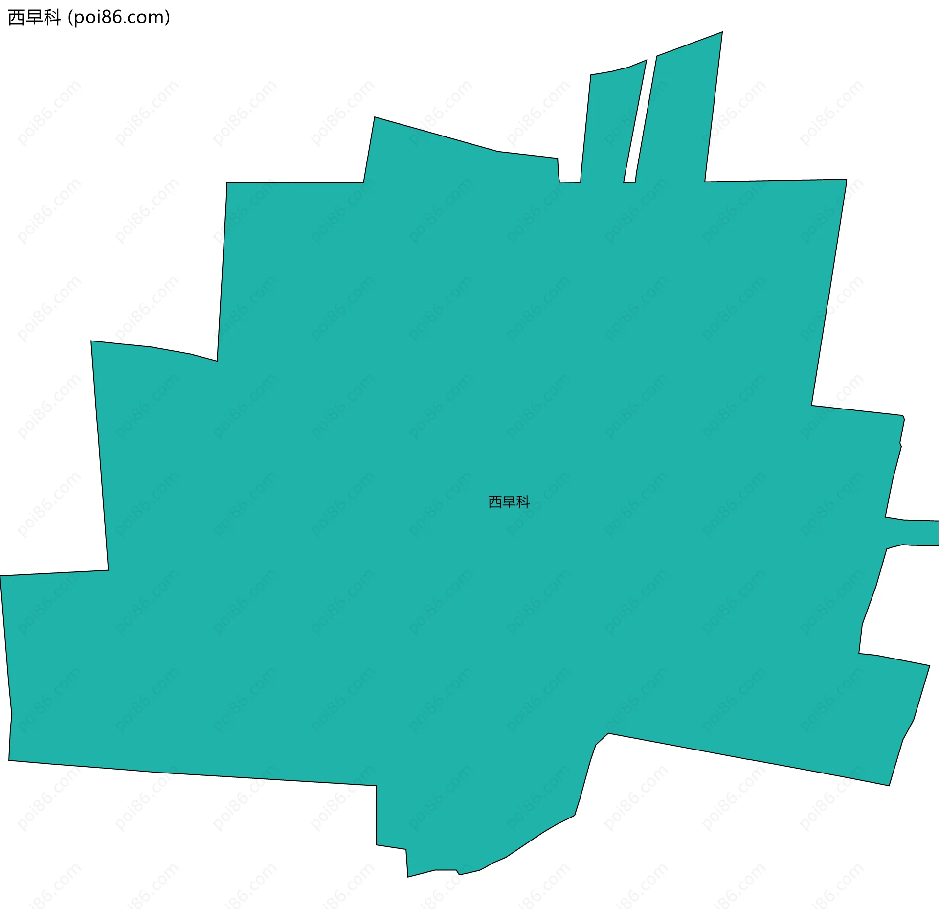 西早科边界地图