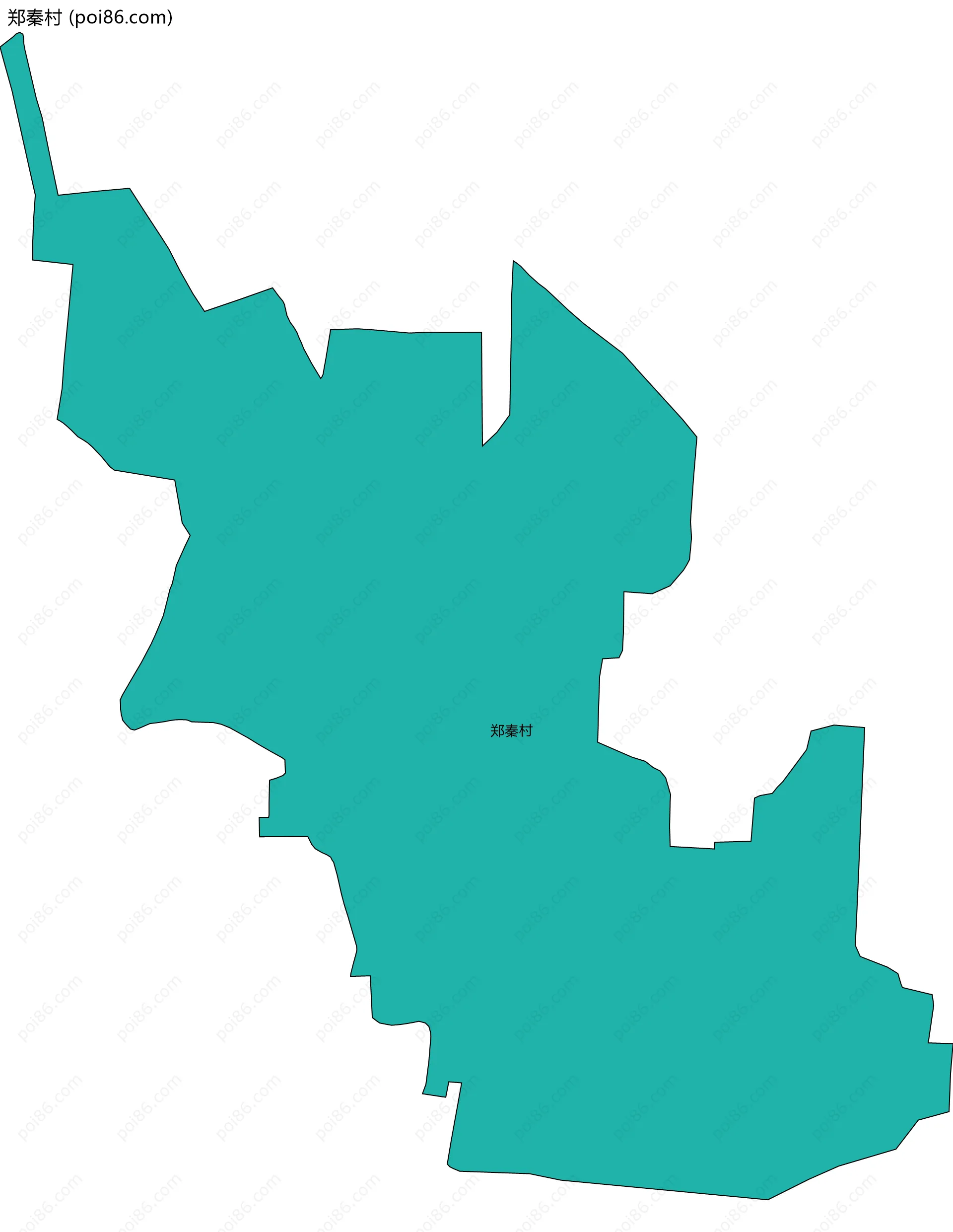 郑秦村边界地图