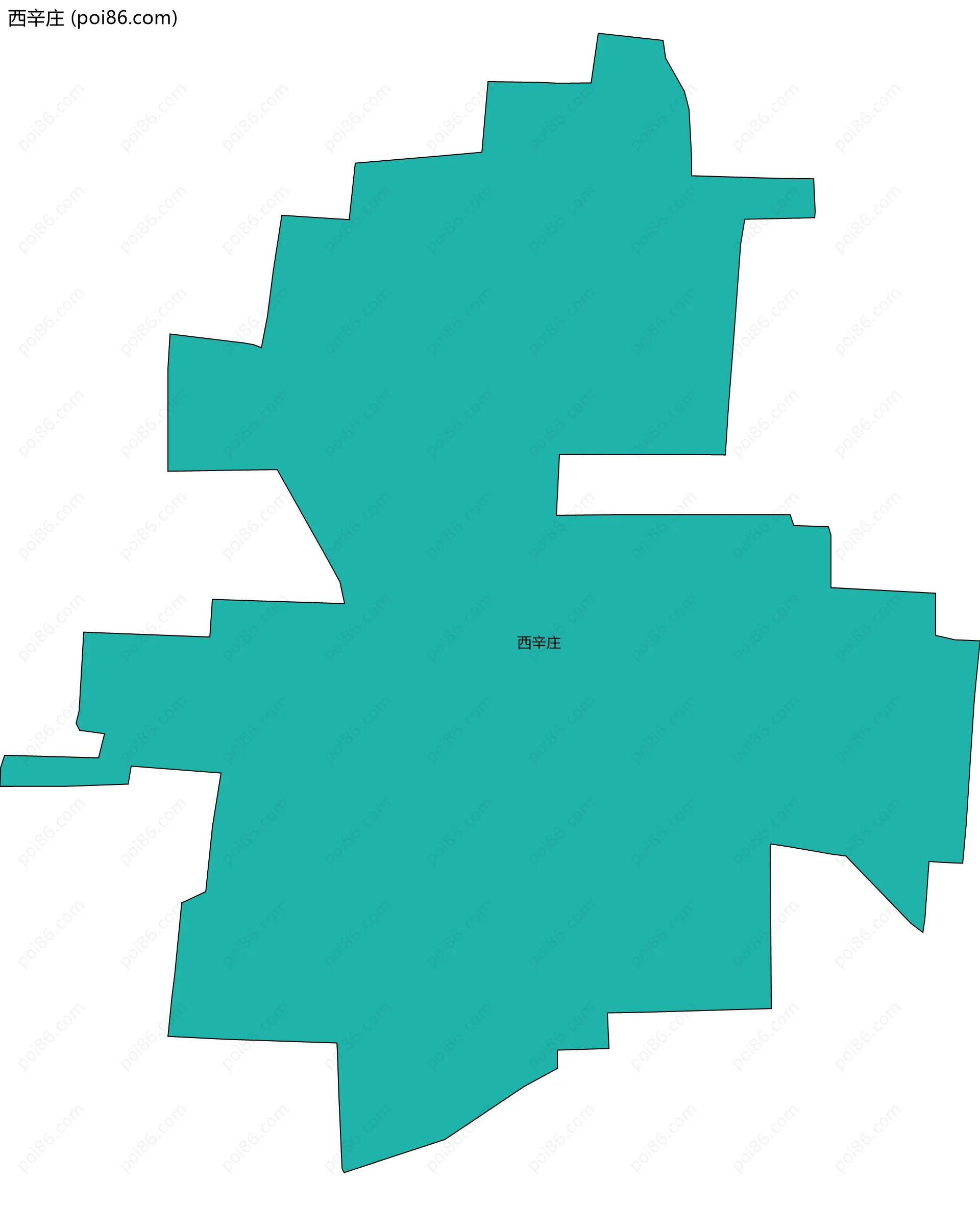 西辛庄边界地图