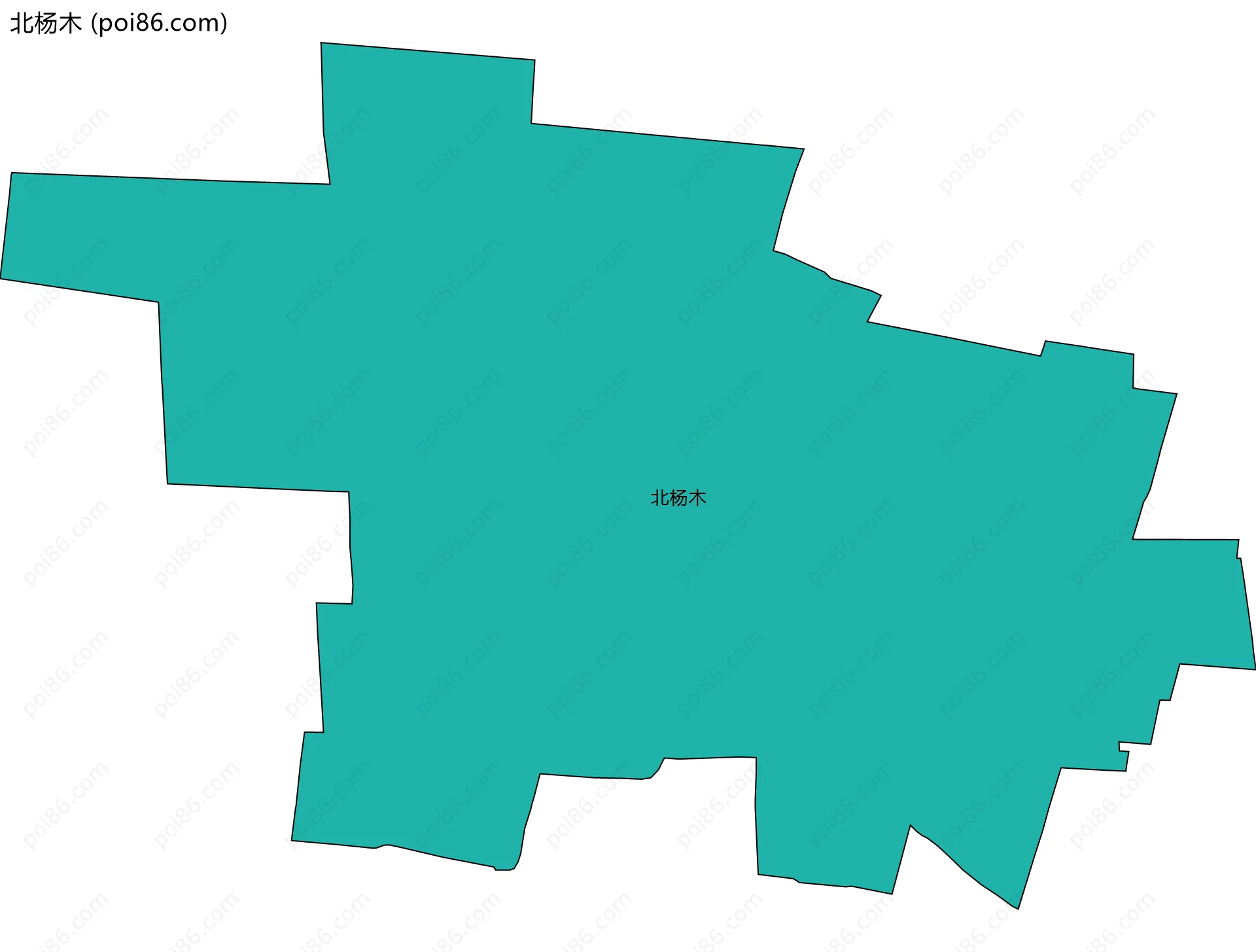 北杨木边界地图