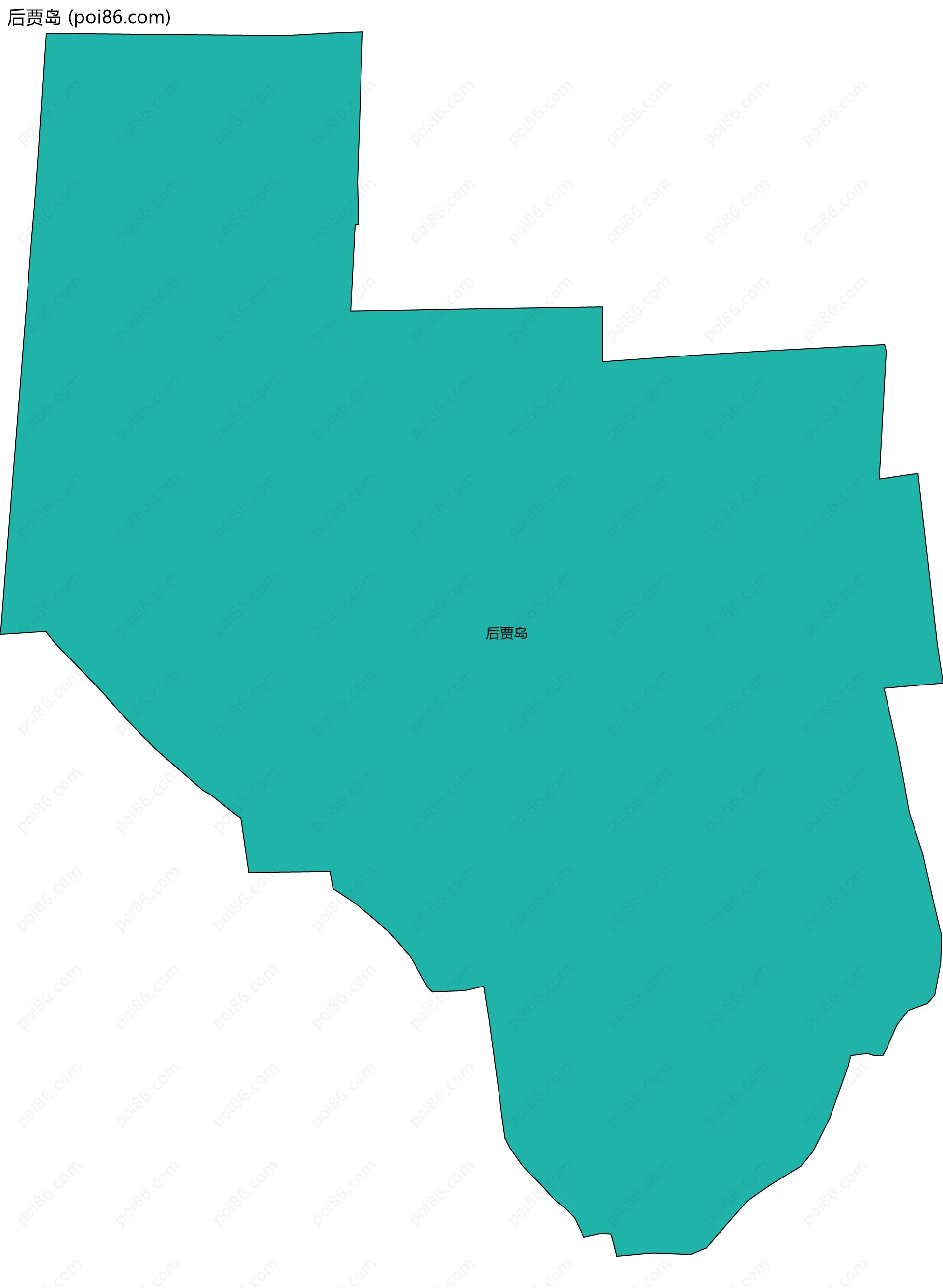 后贾岛边界地图