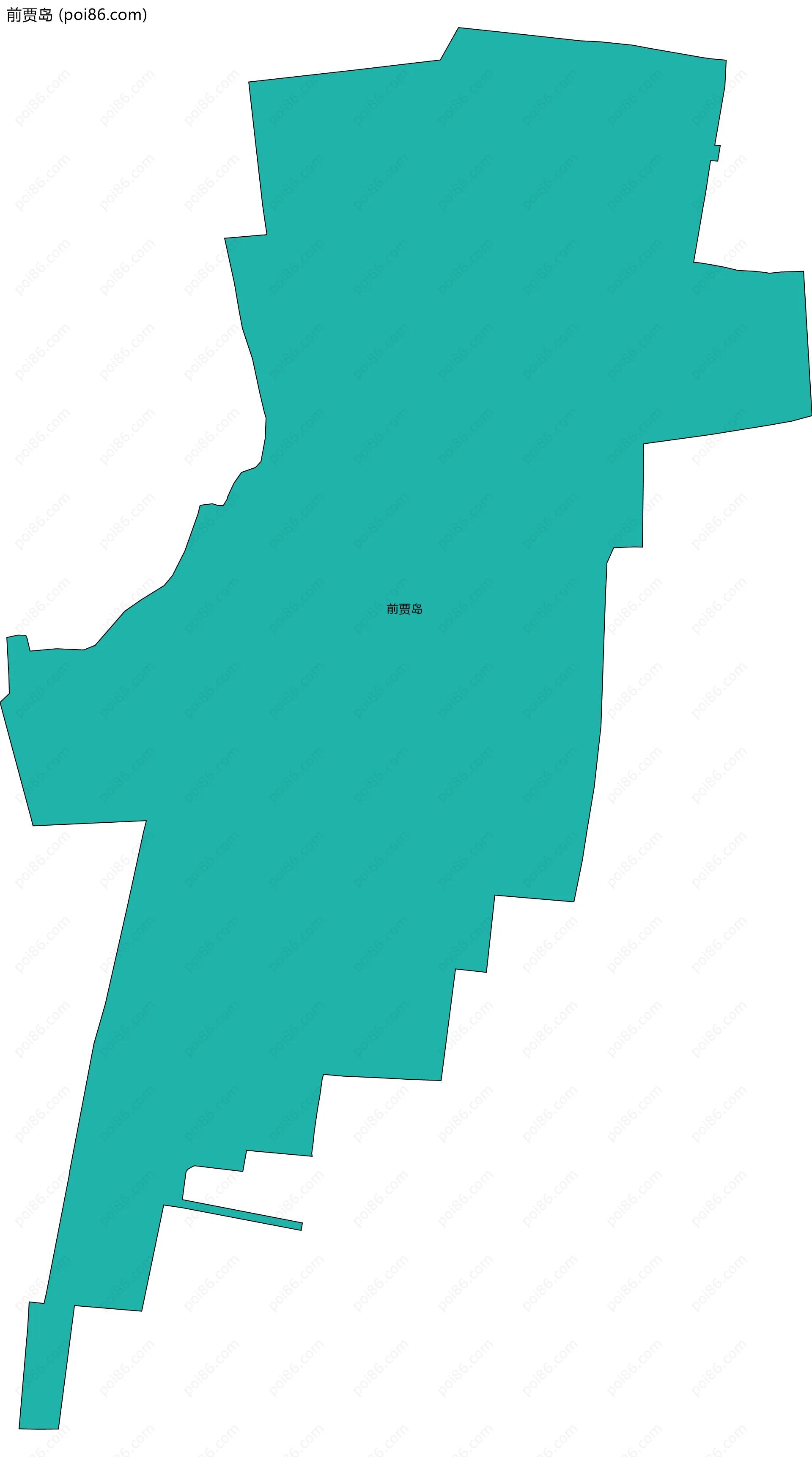 前贾岛边界地图