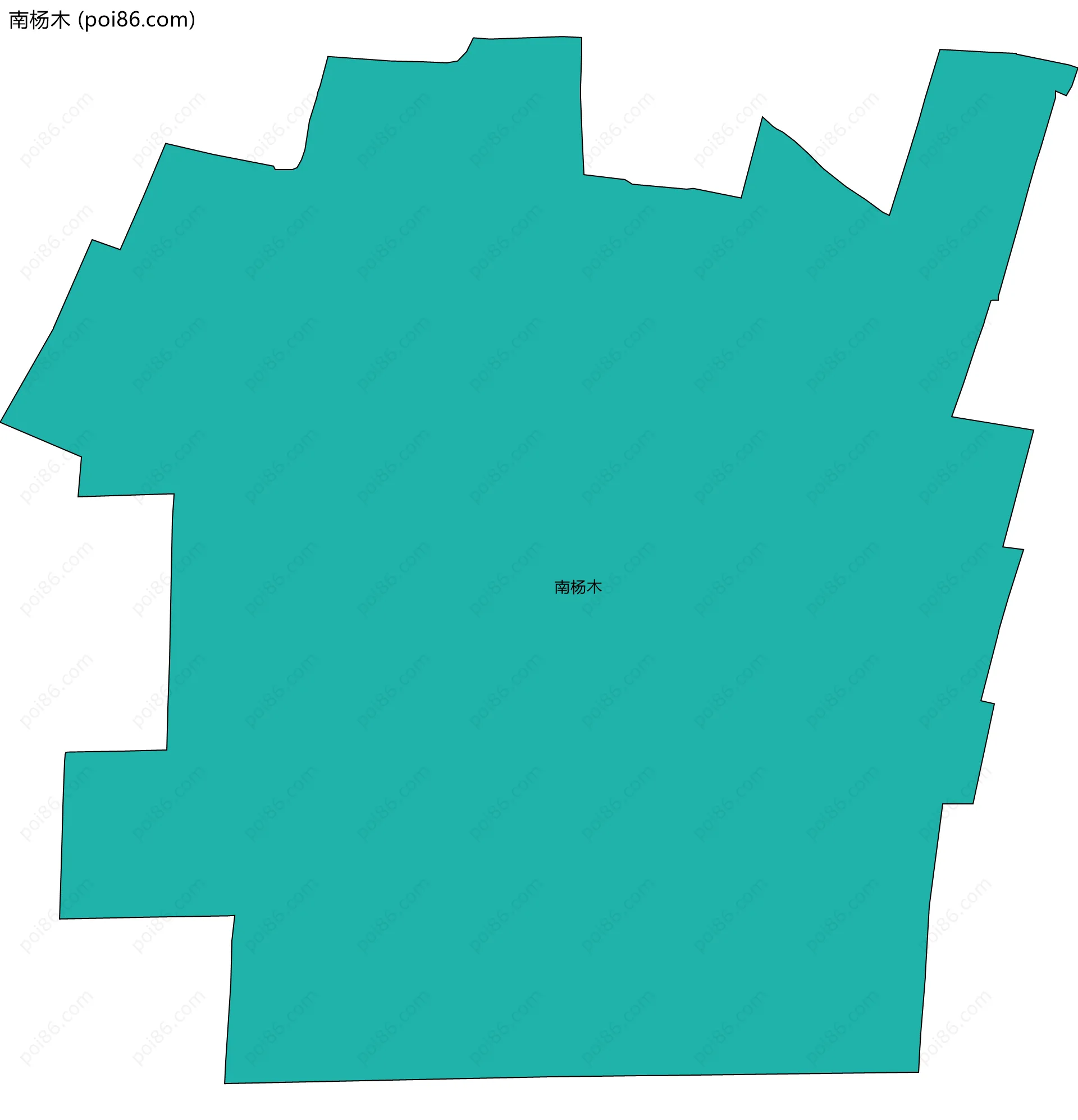 南杨木边界地图