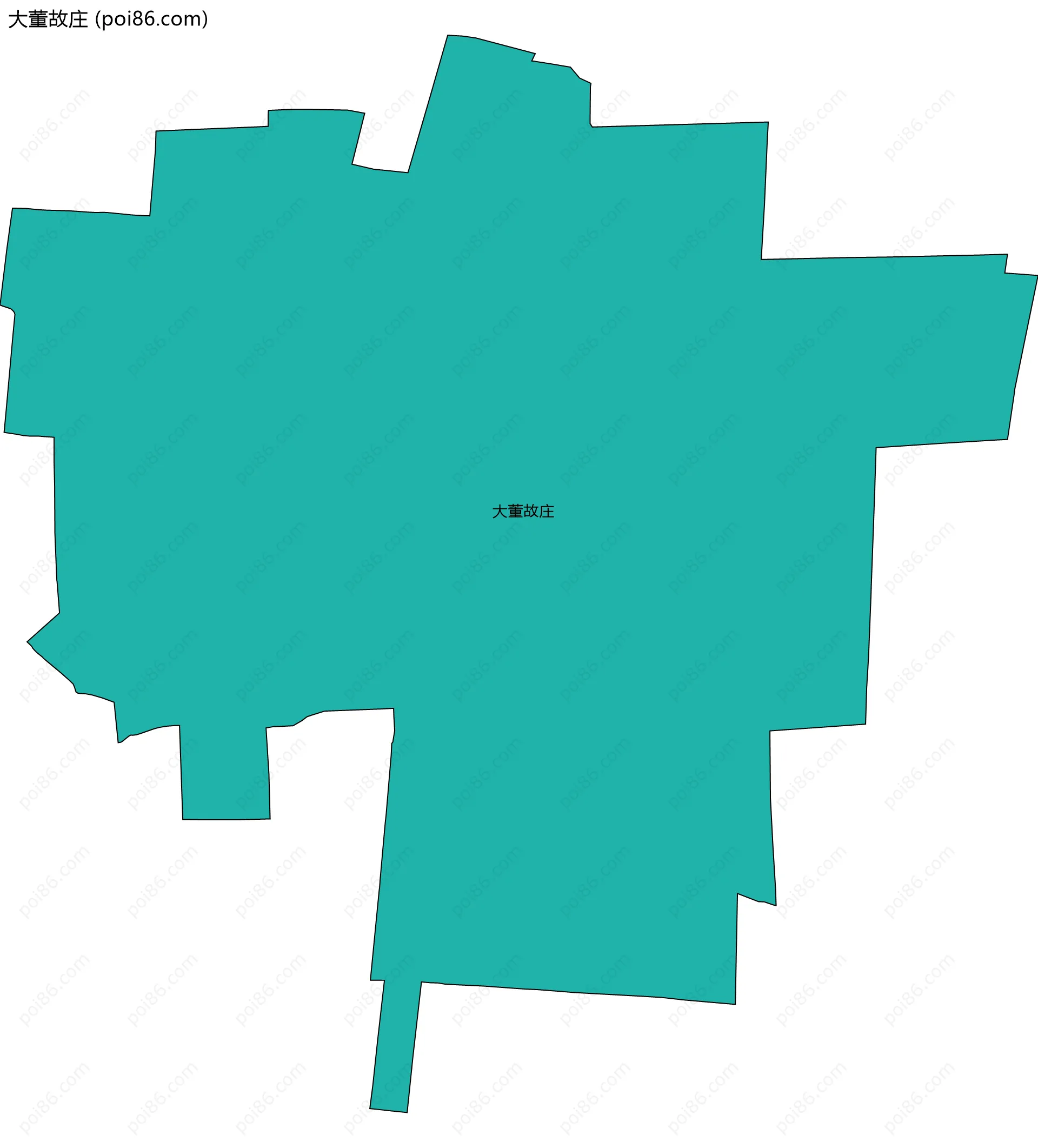 大董故庄边界地图