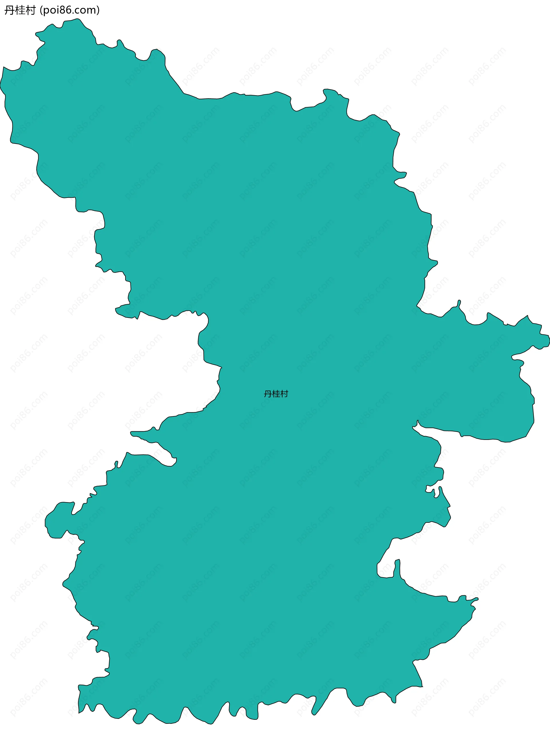 丹桂村边界地图
