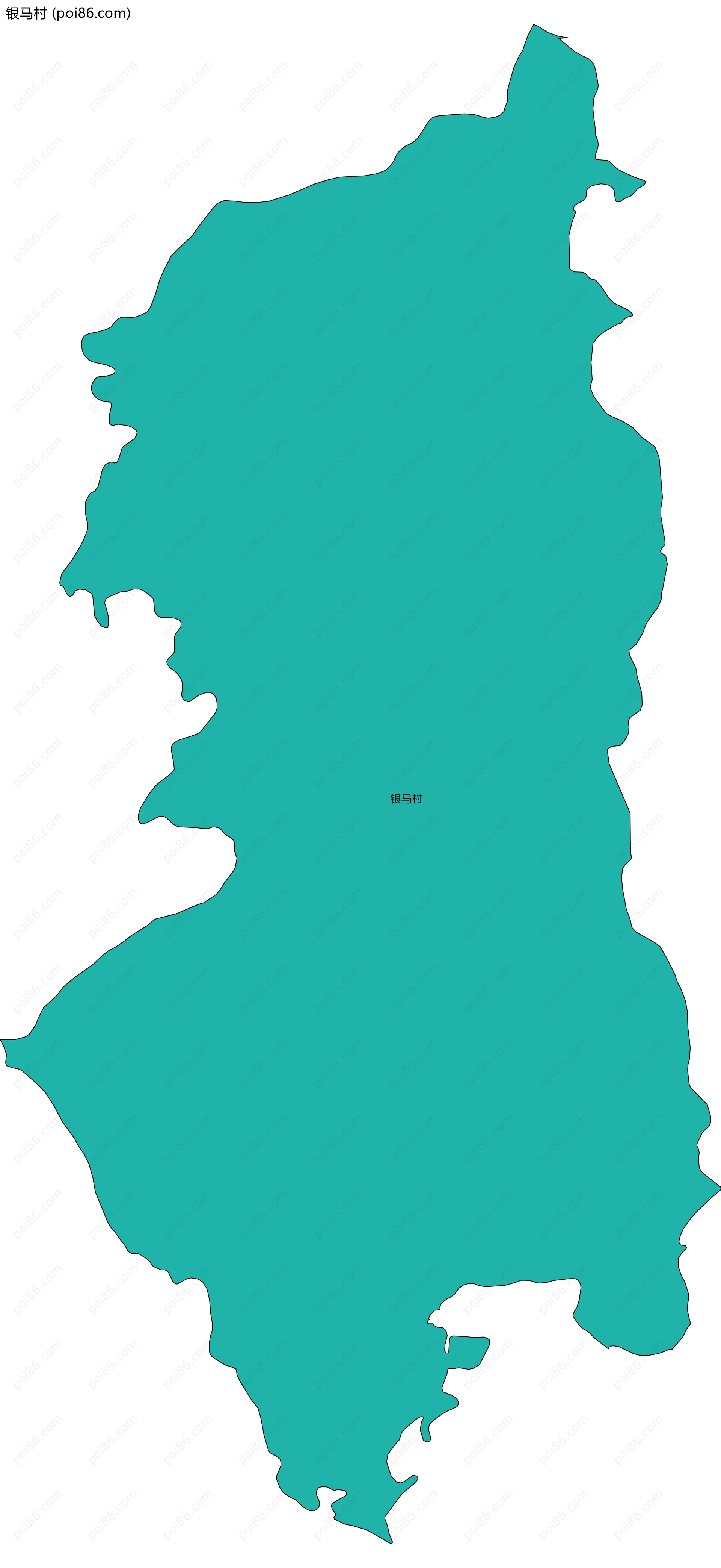 银马村边界地图