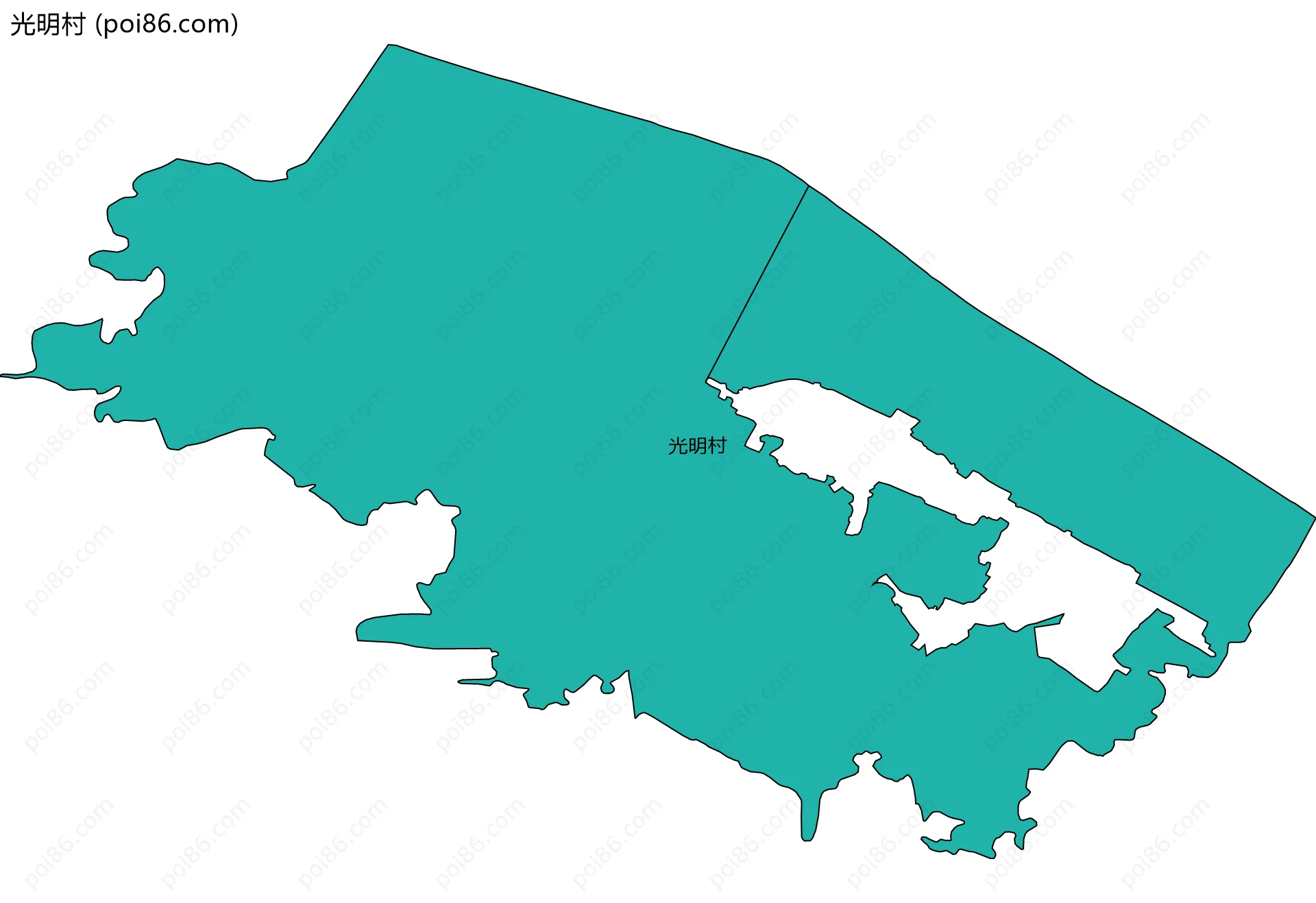 光明村边界地图