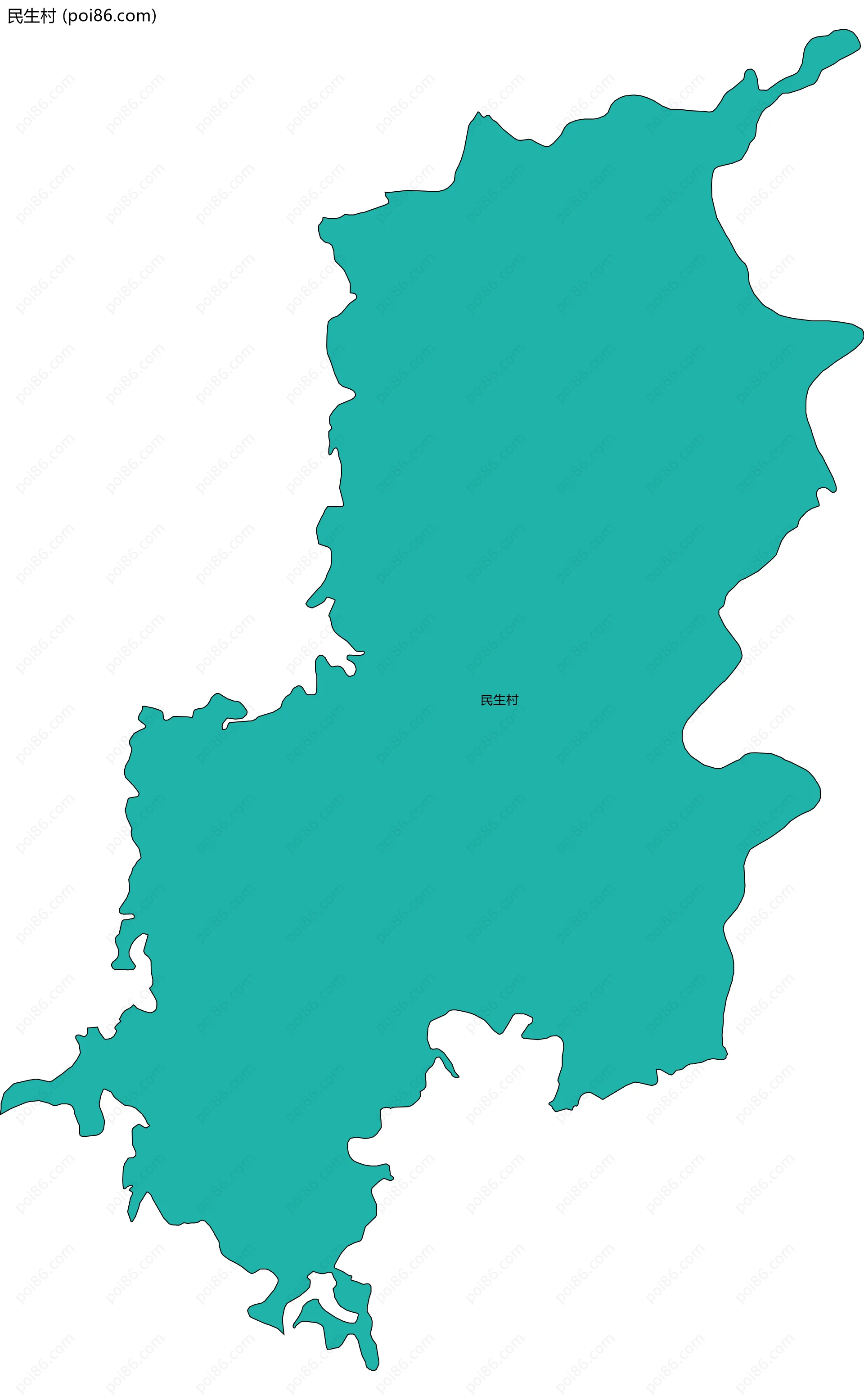 民生村边界地图