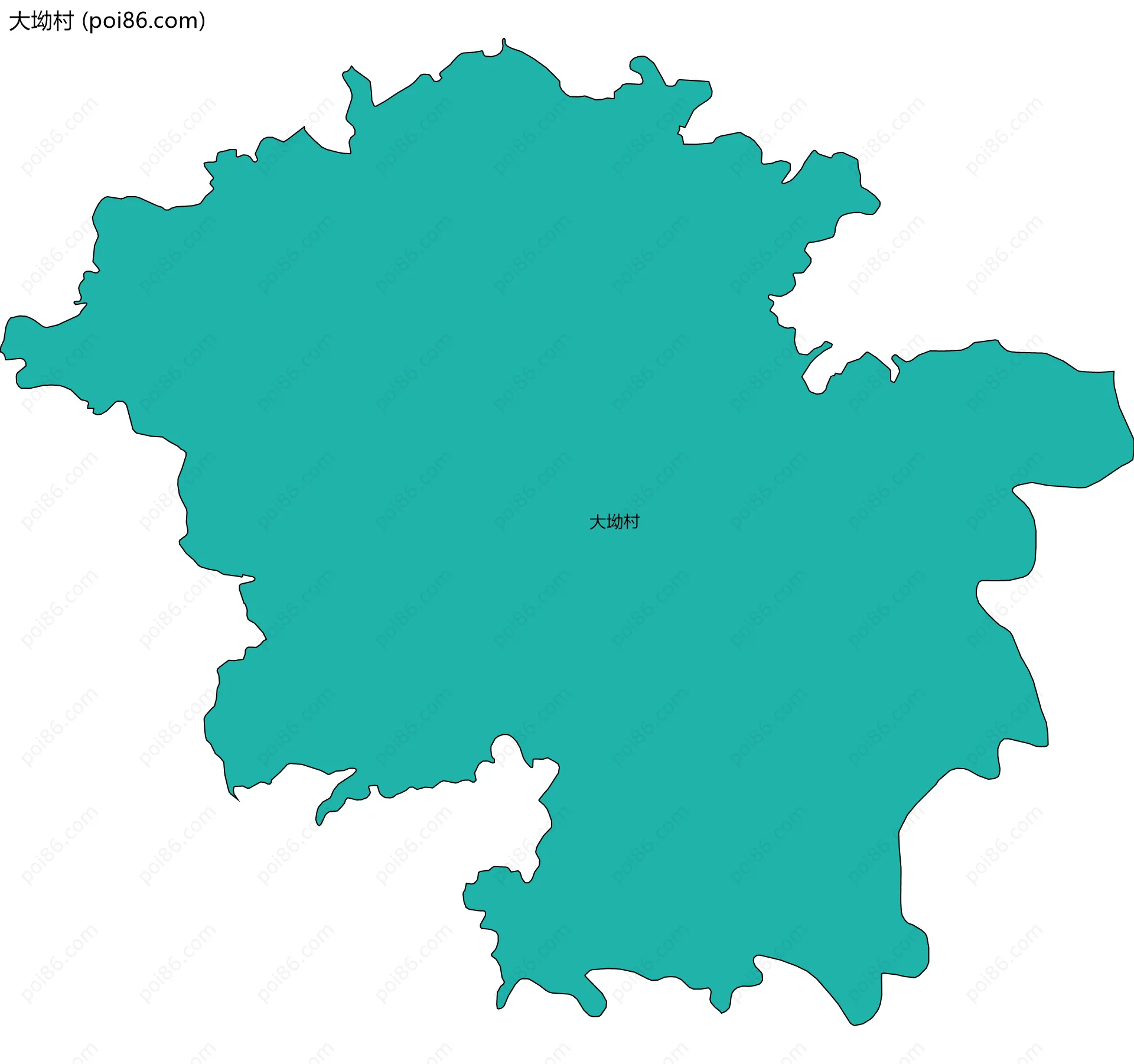 大坳村边界地图