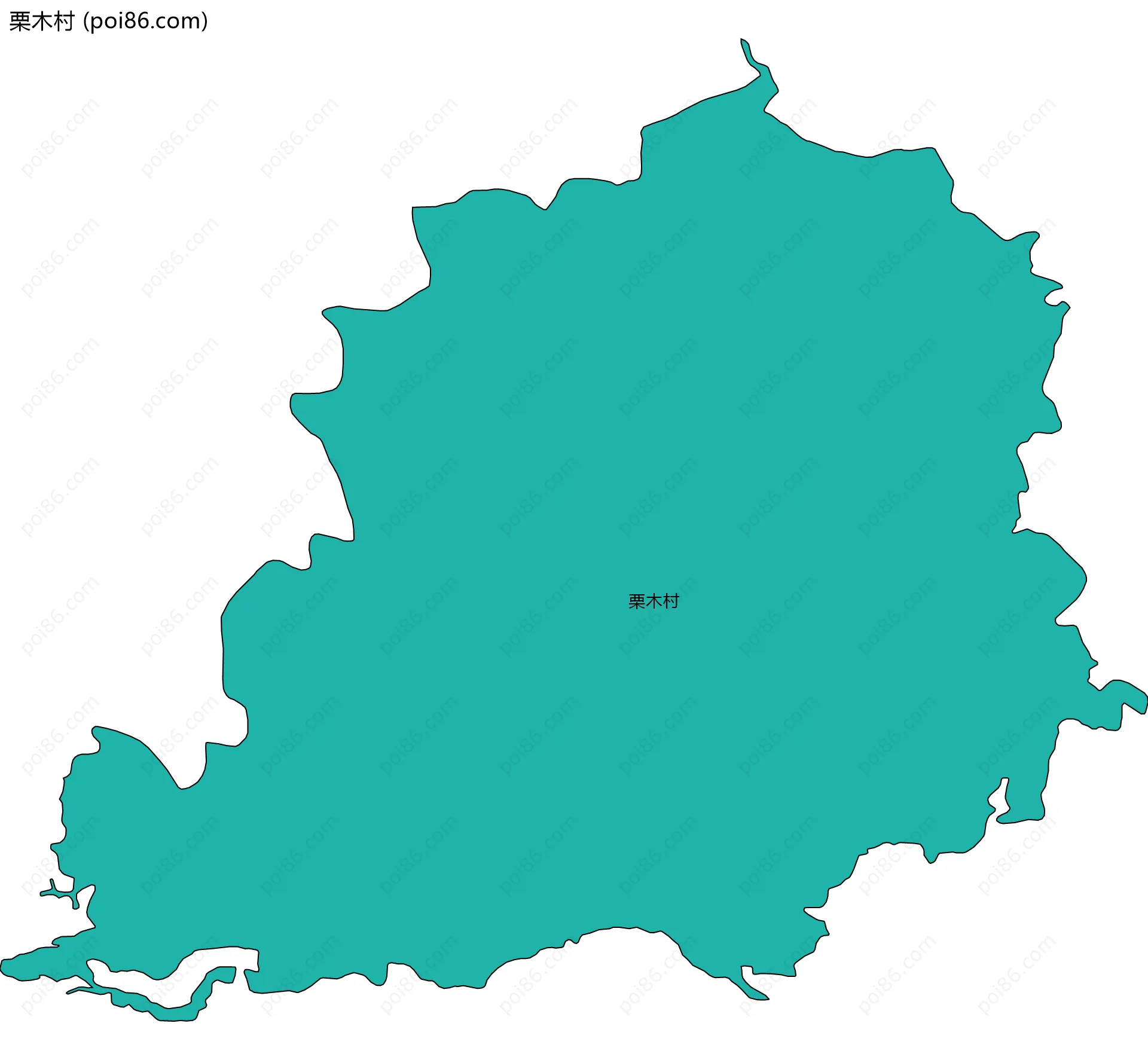 栗木村边界地图