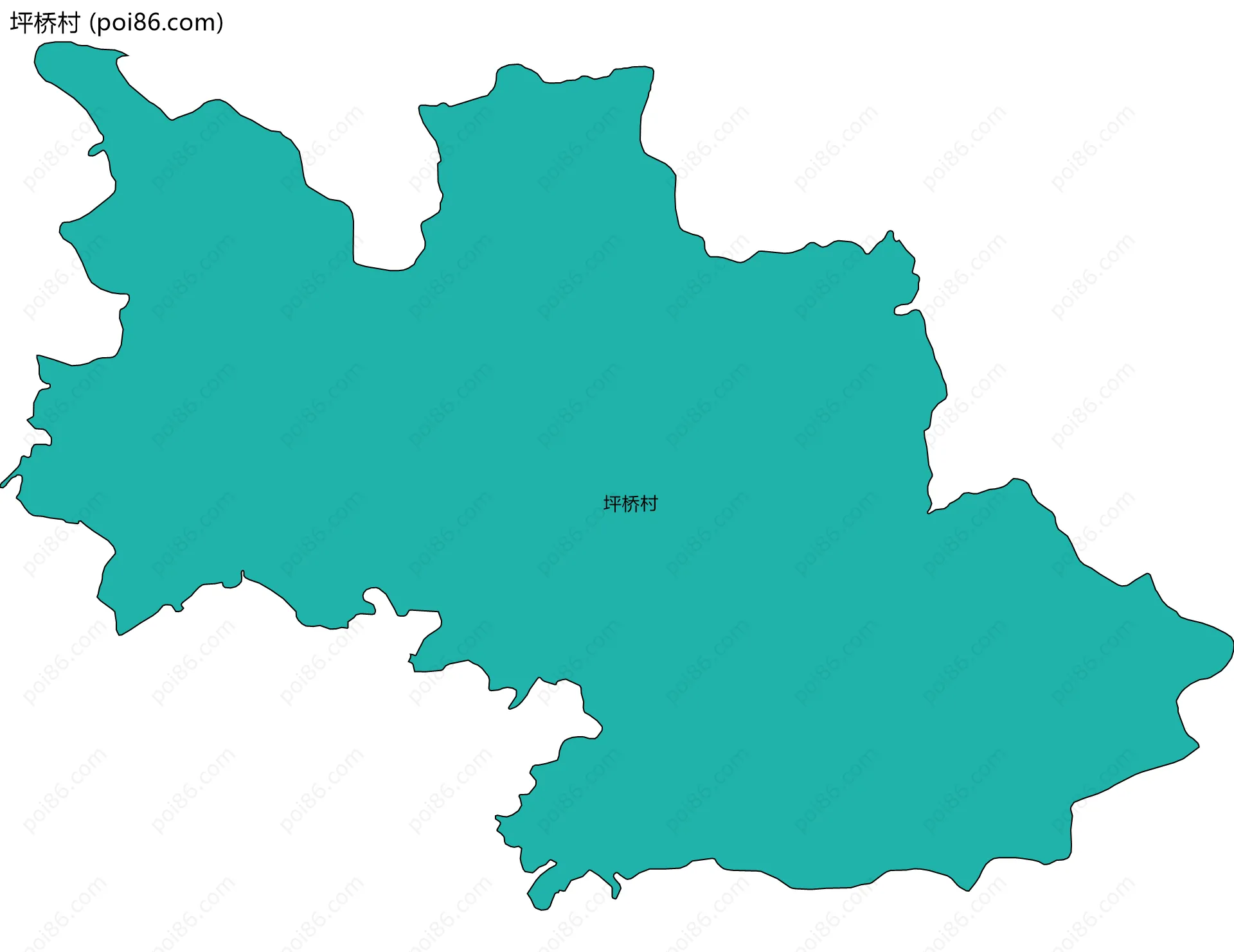 坪桥村边界地图