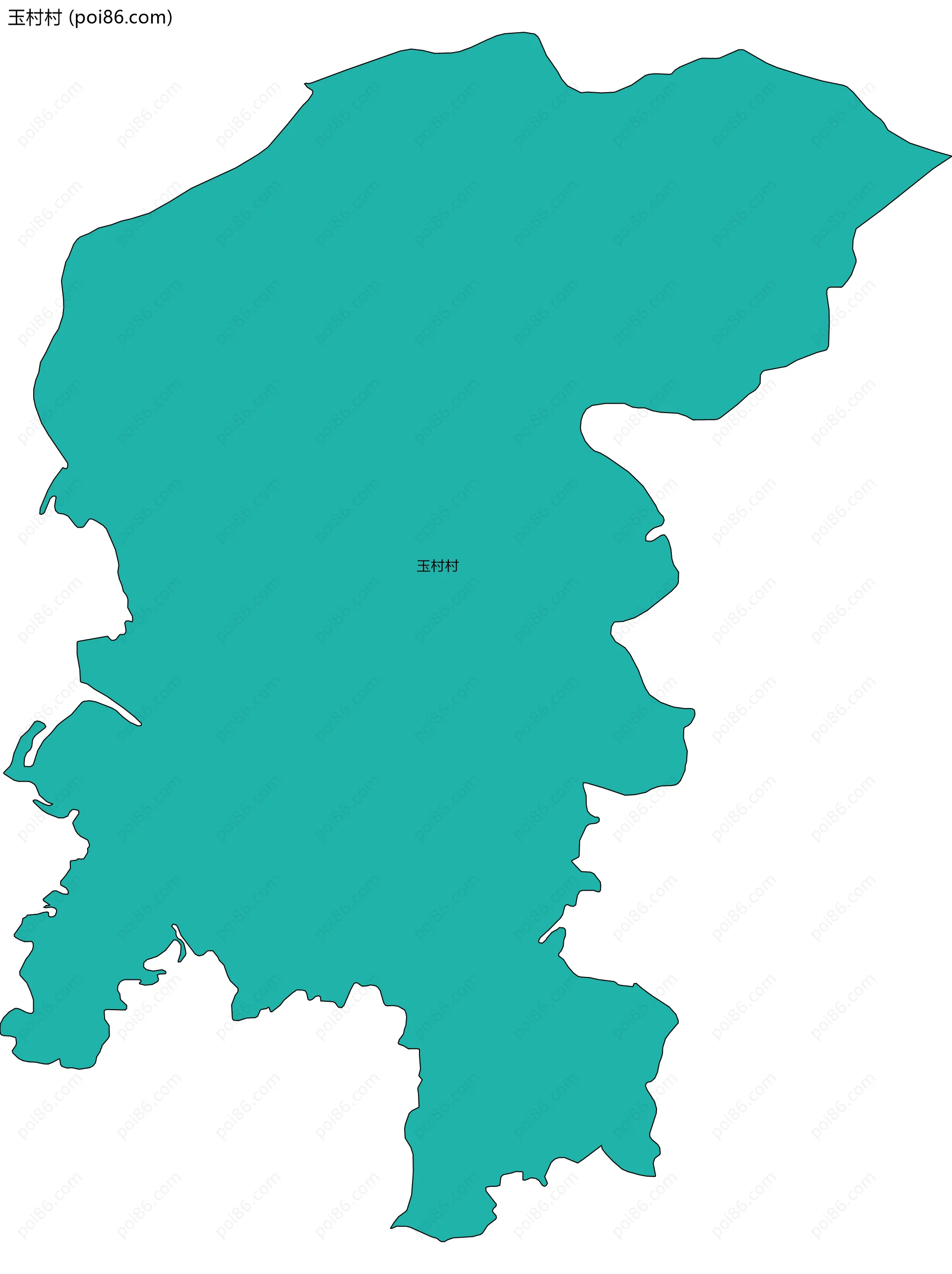 玉村村边界地图