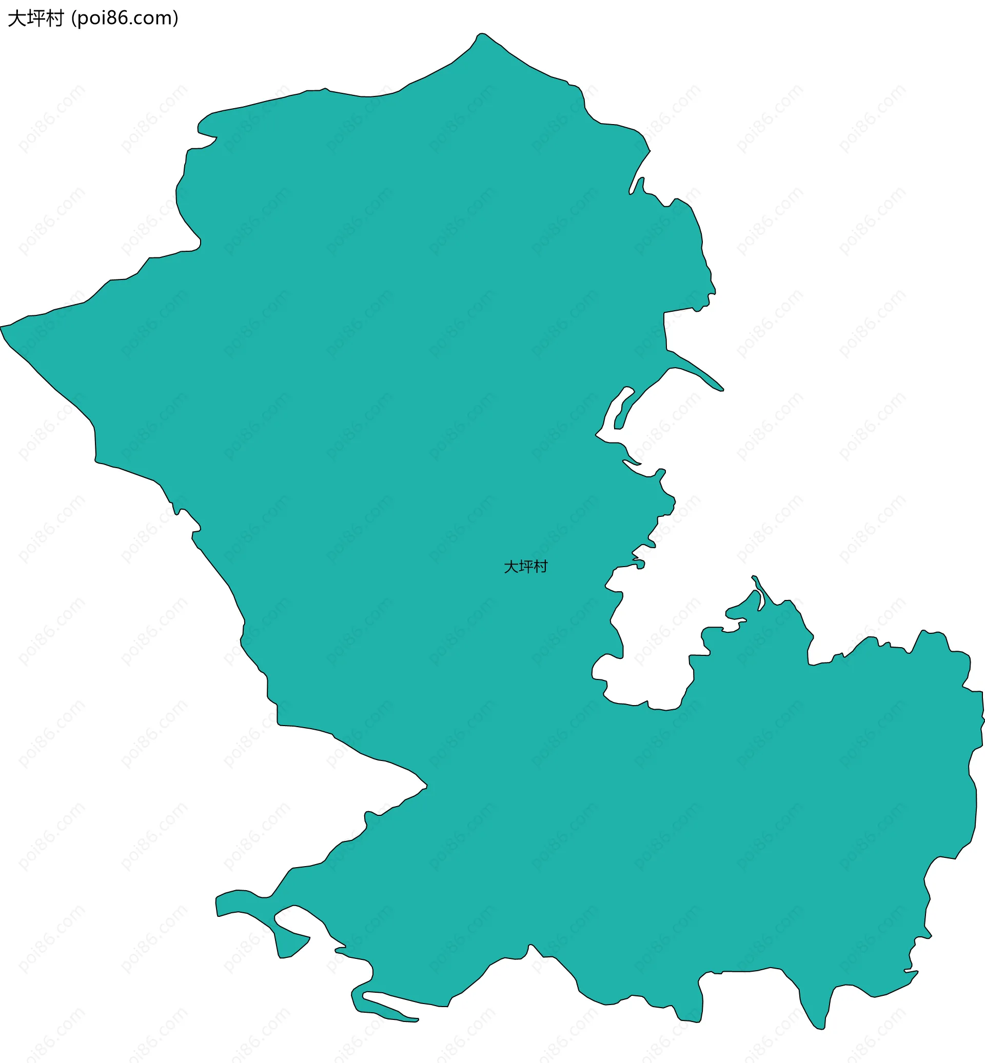 大坪村边界地图