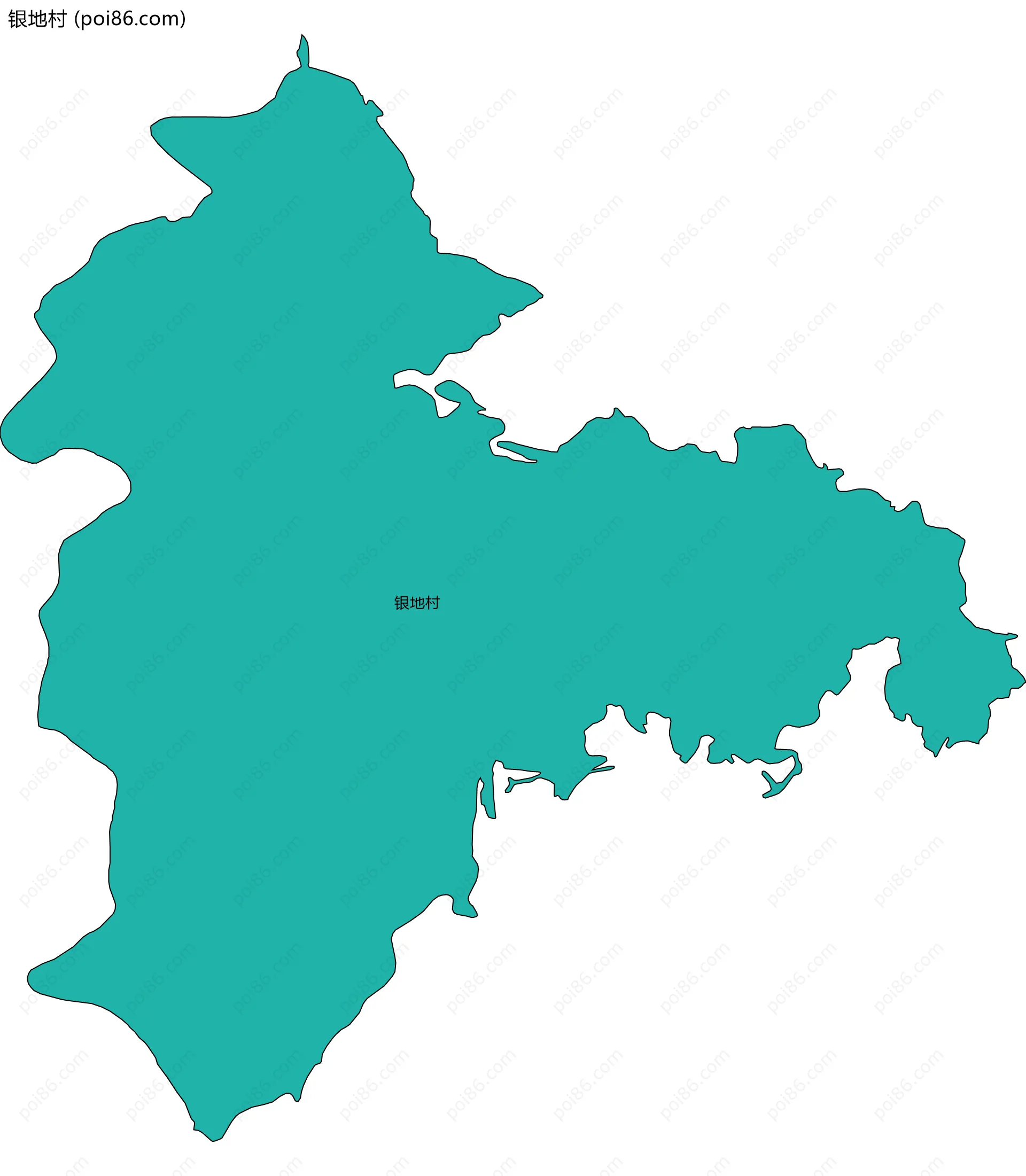 银地村边界地图