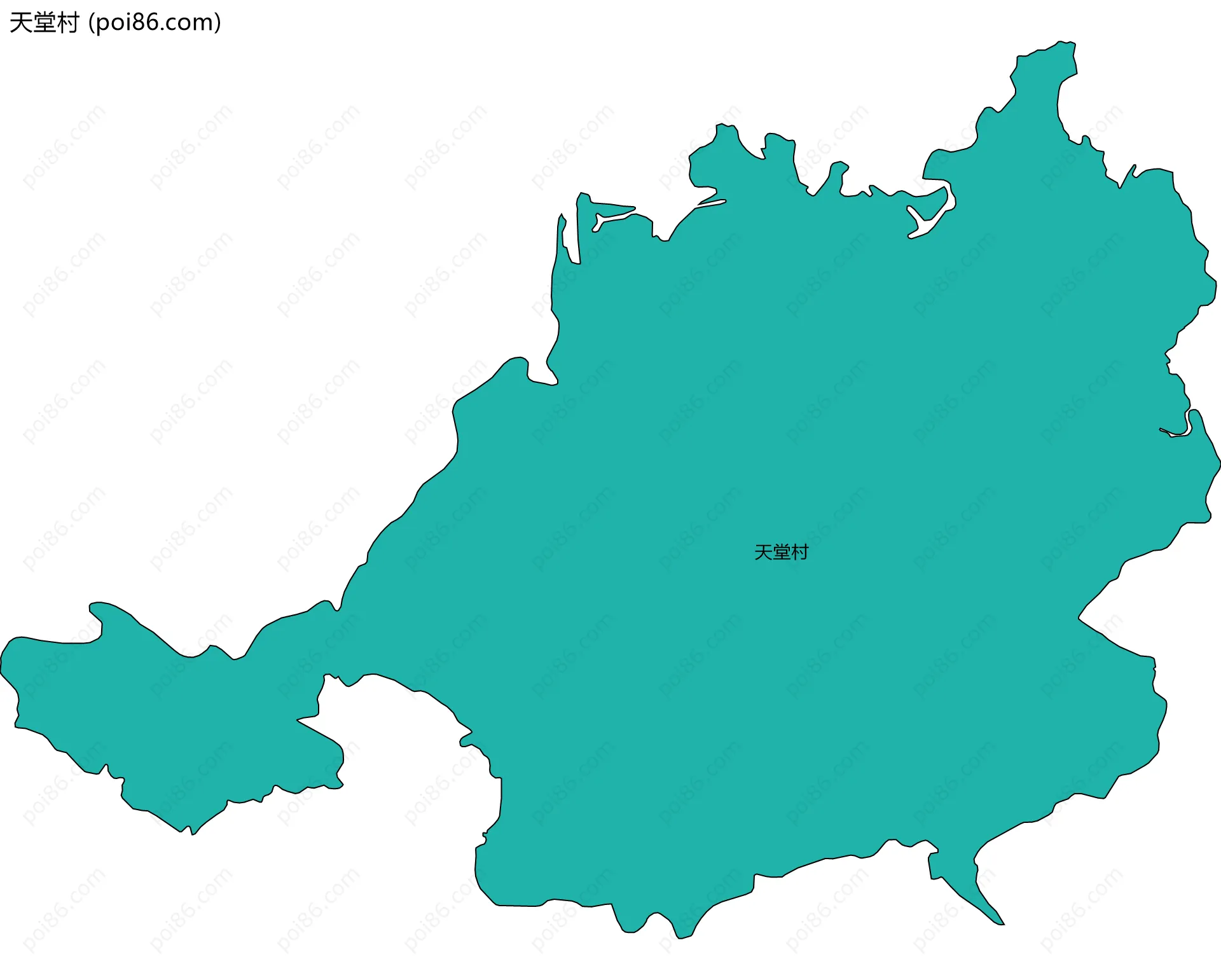 天堂村边界地图