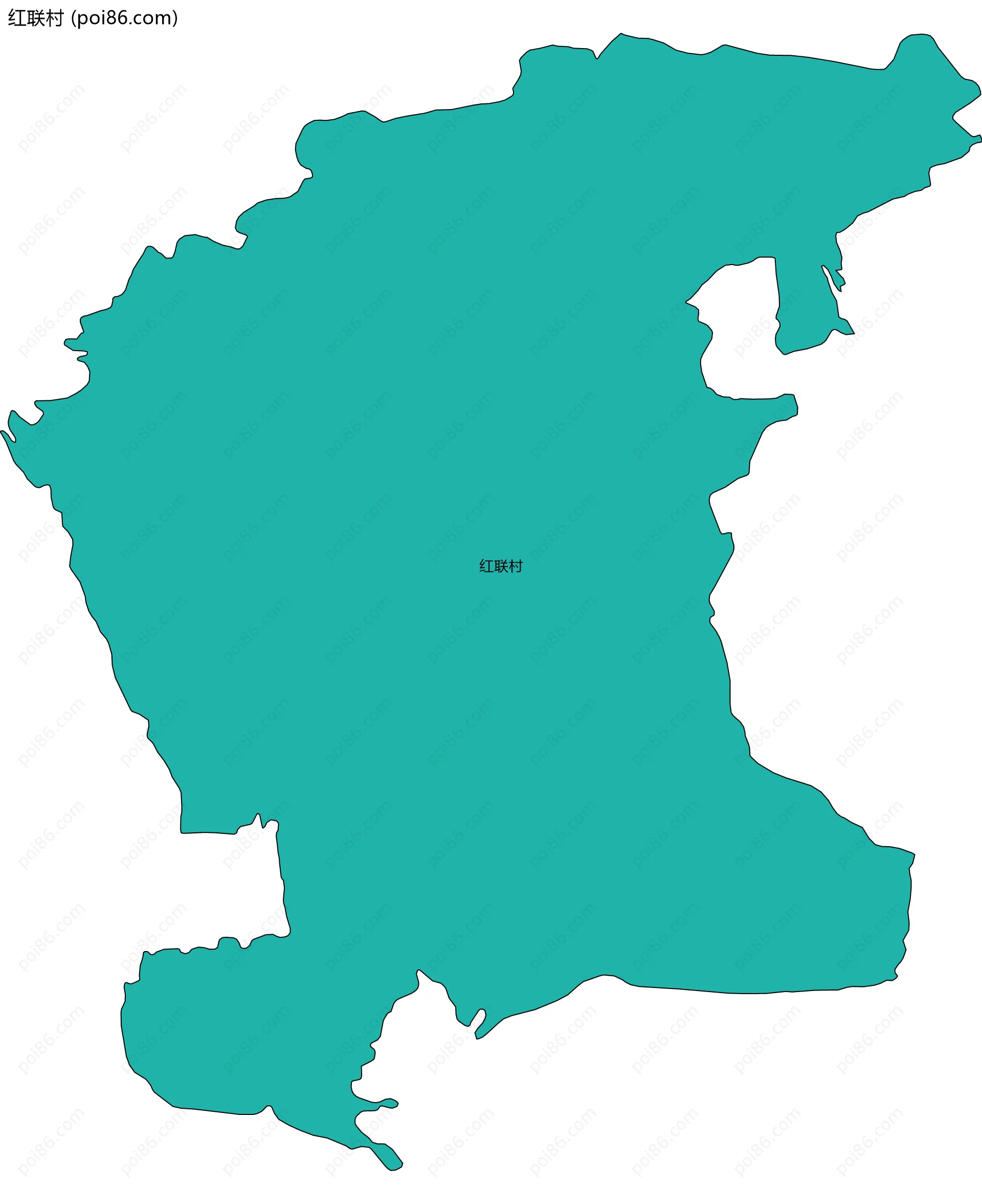 红联村边界地图