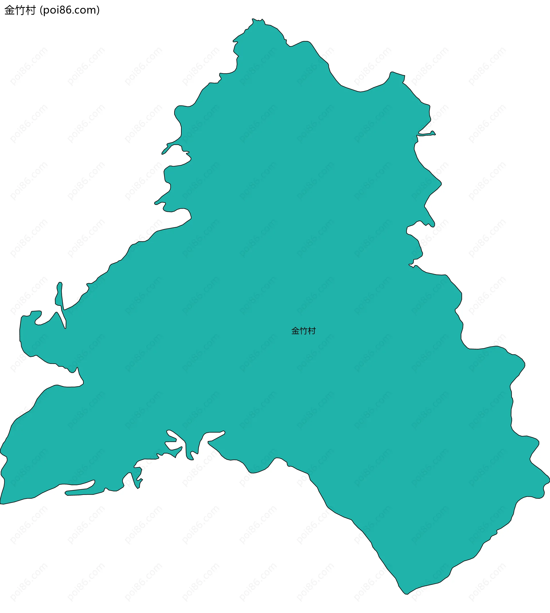 金竹村边界地图