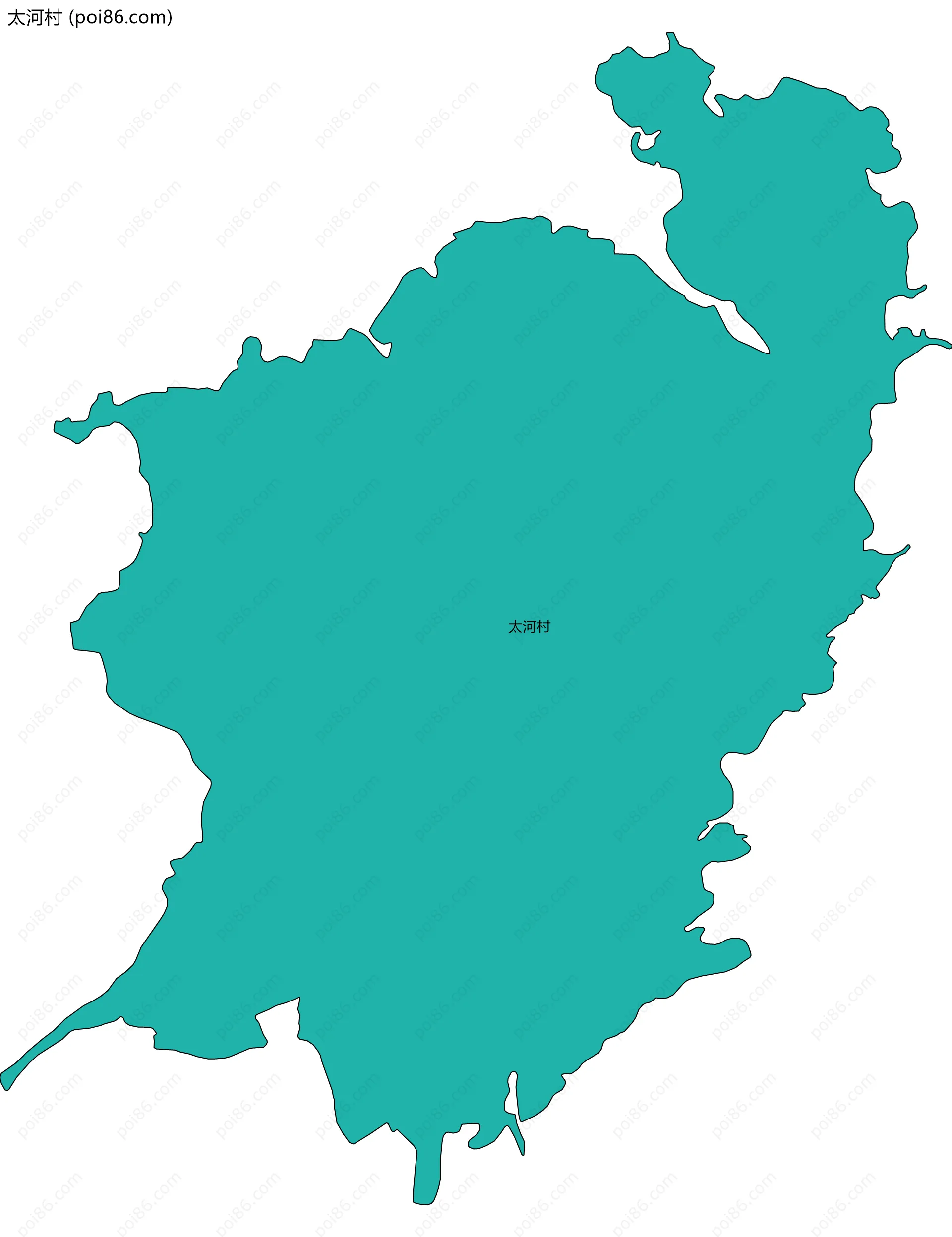 太河村边界地图