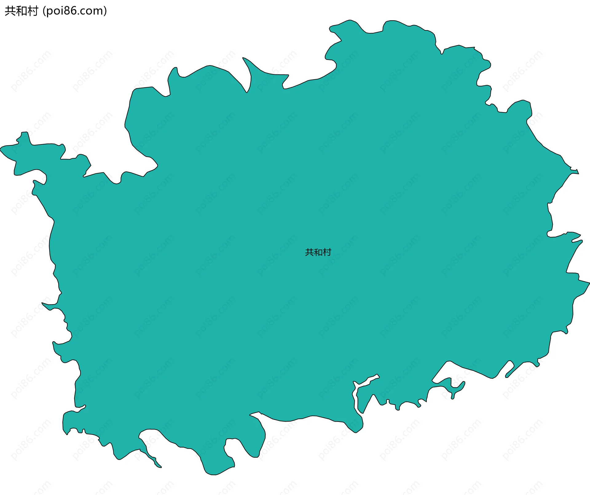 共和村边界地图