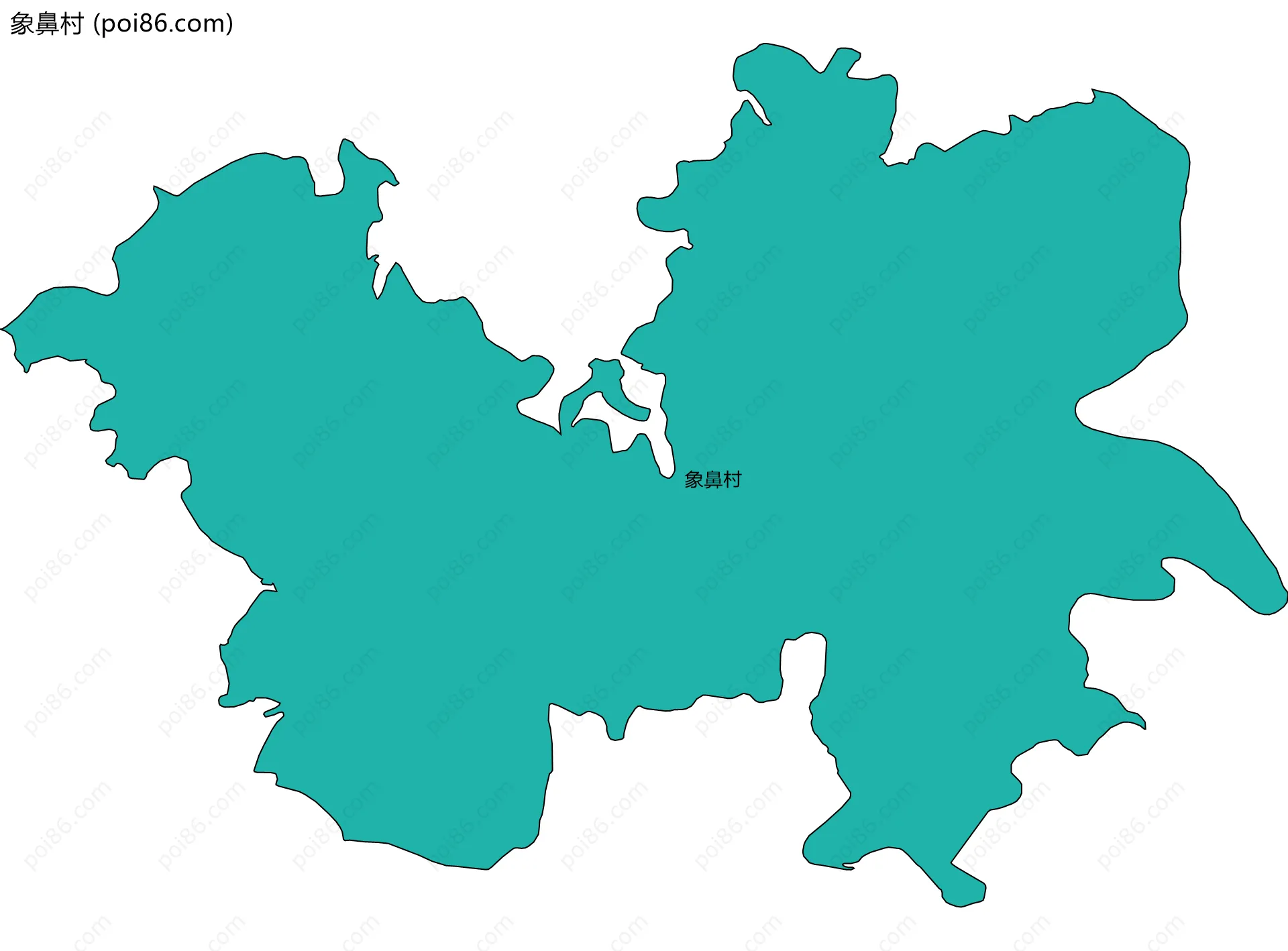 象鼻村边界地图