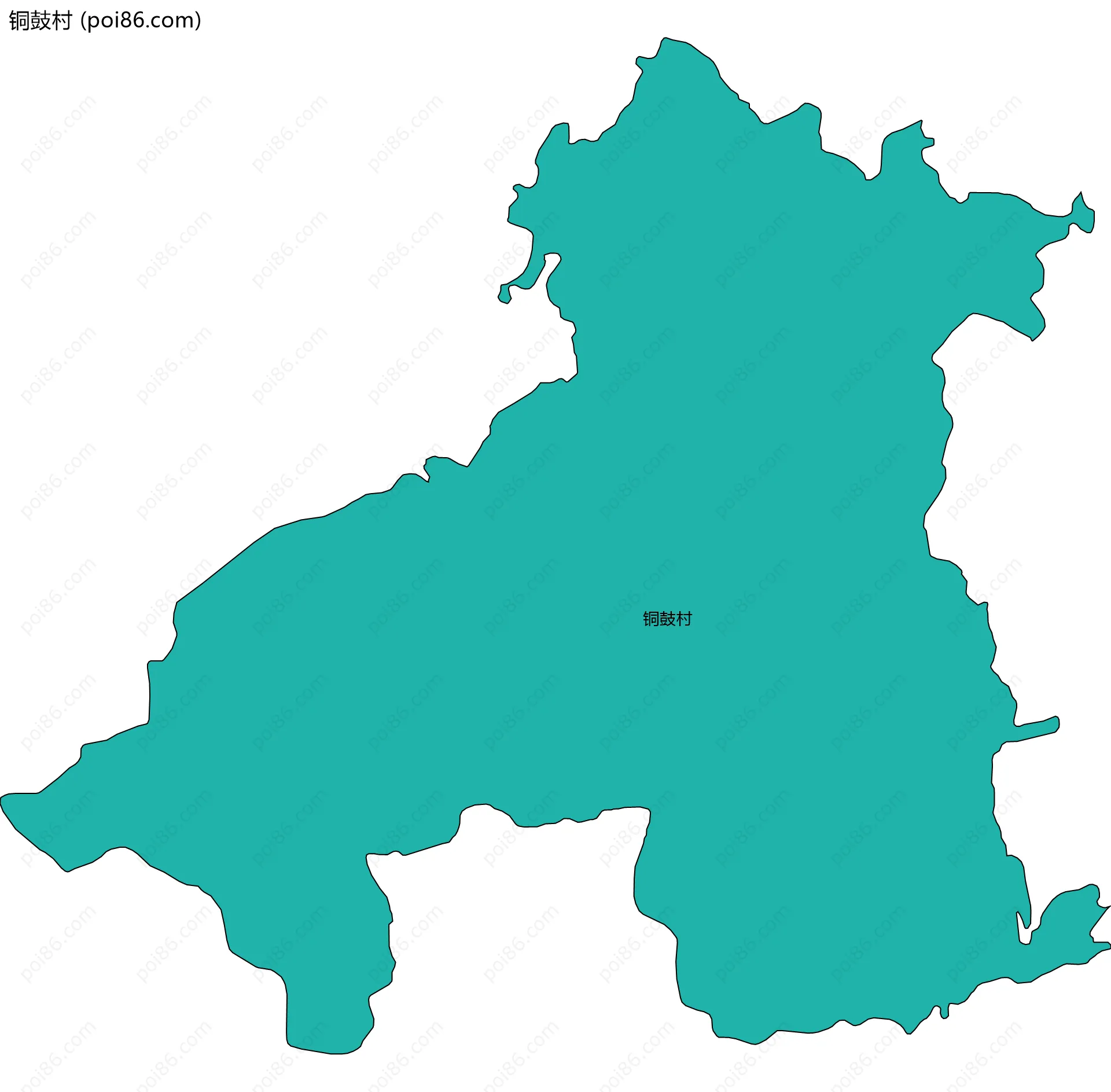 铜鼓村边界地图