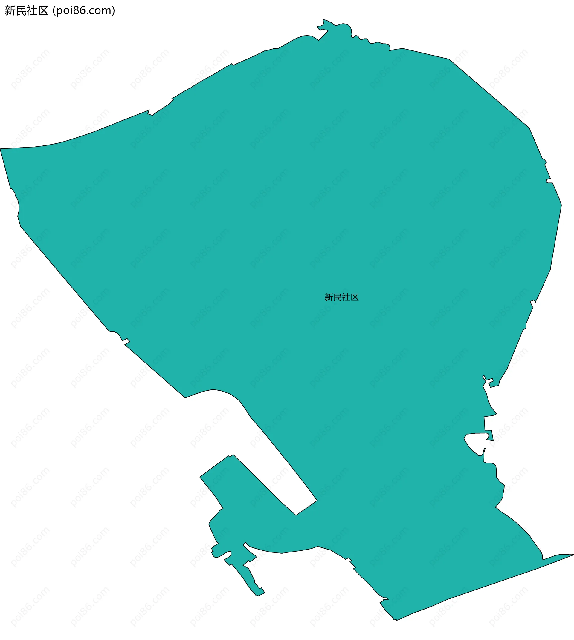 新民社区边界地图