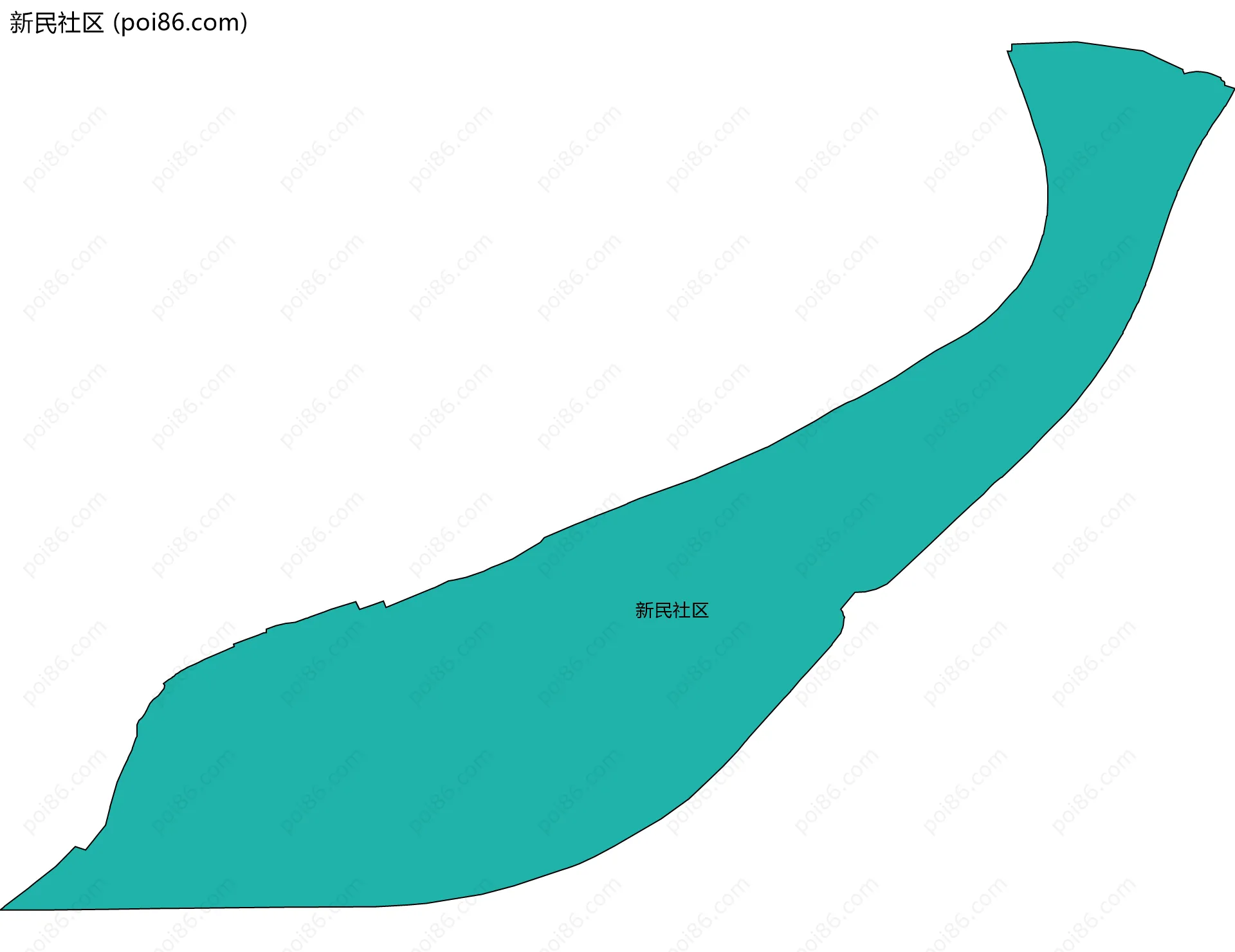 新民社区边界地图