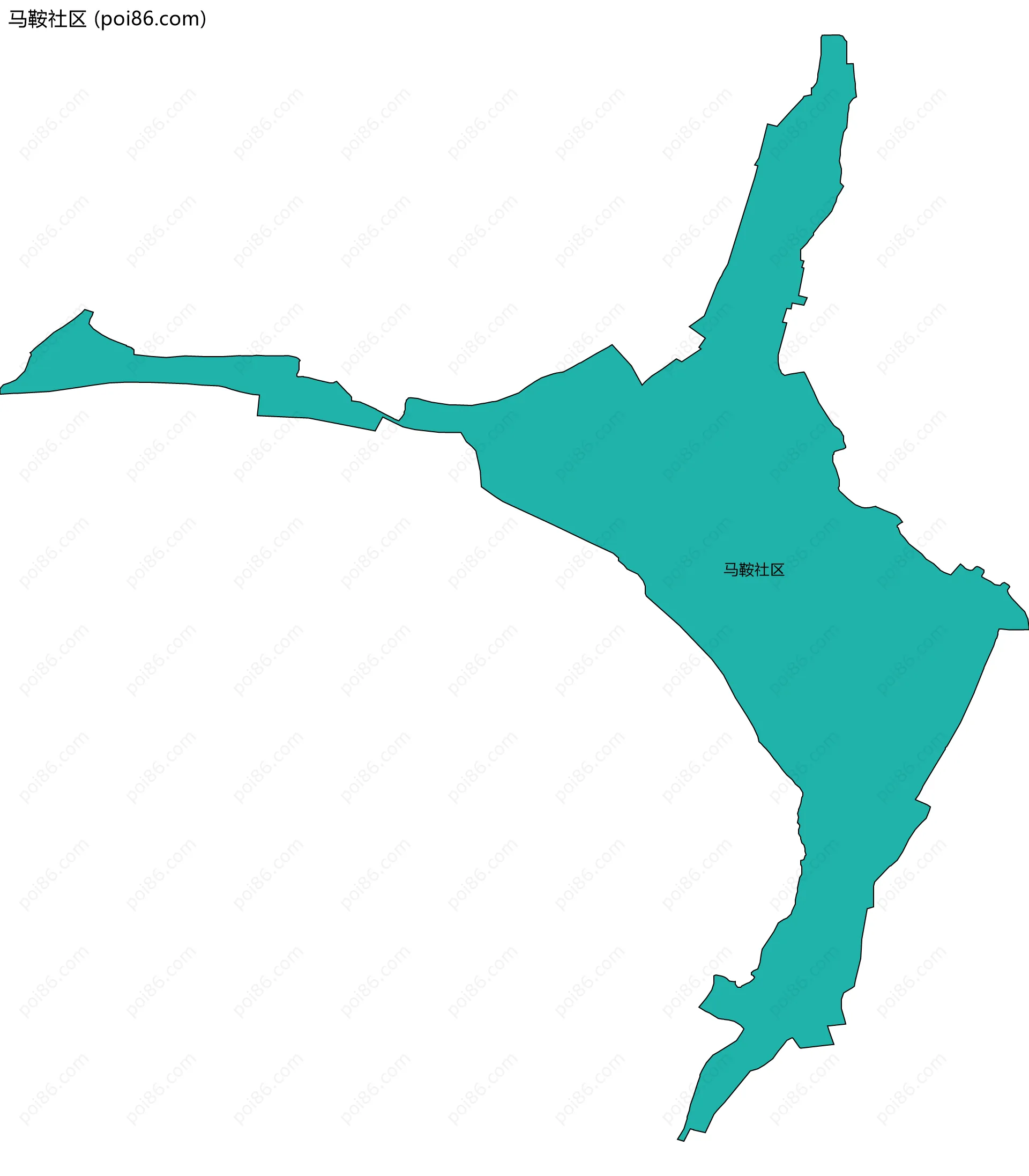 马鞍社区边界地图