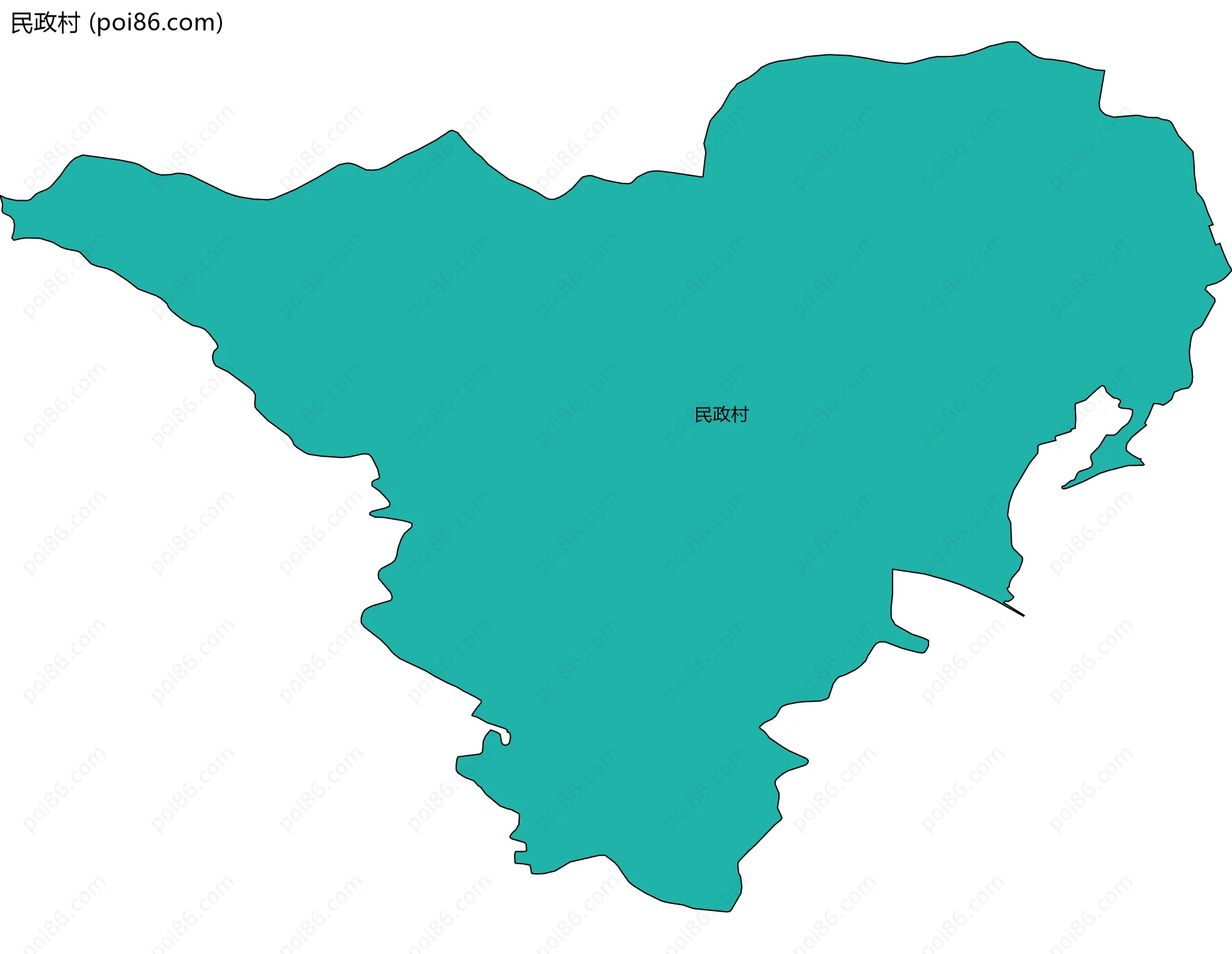 民政村边界地图