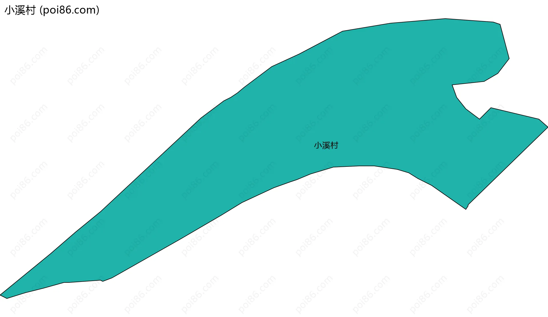 小溪村边界地图