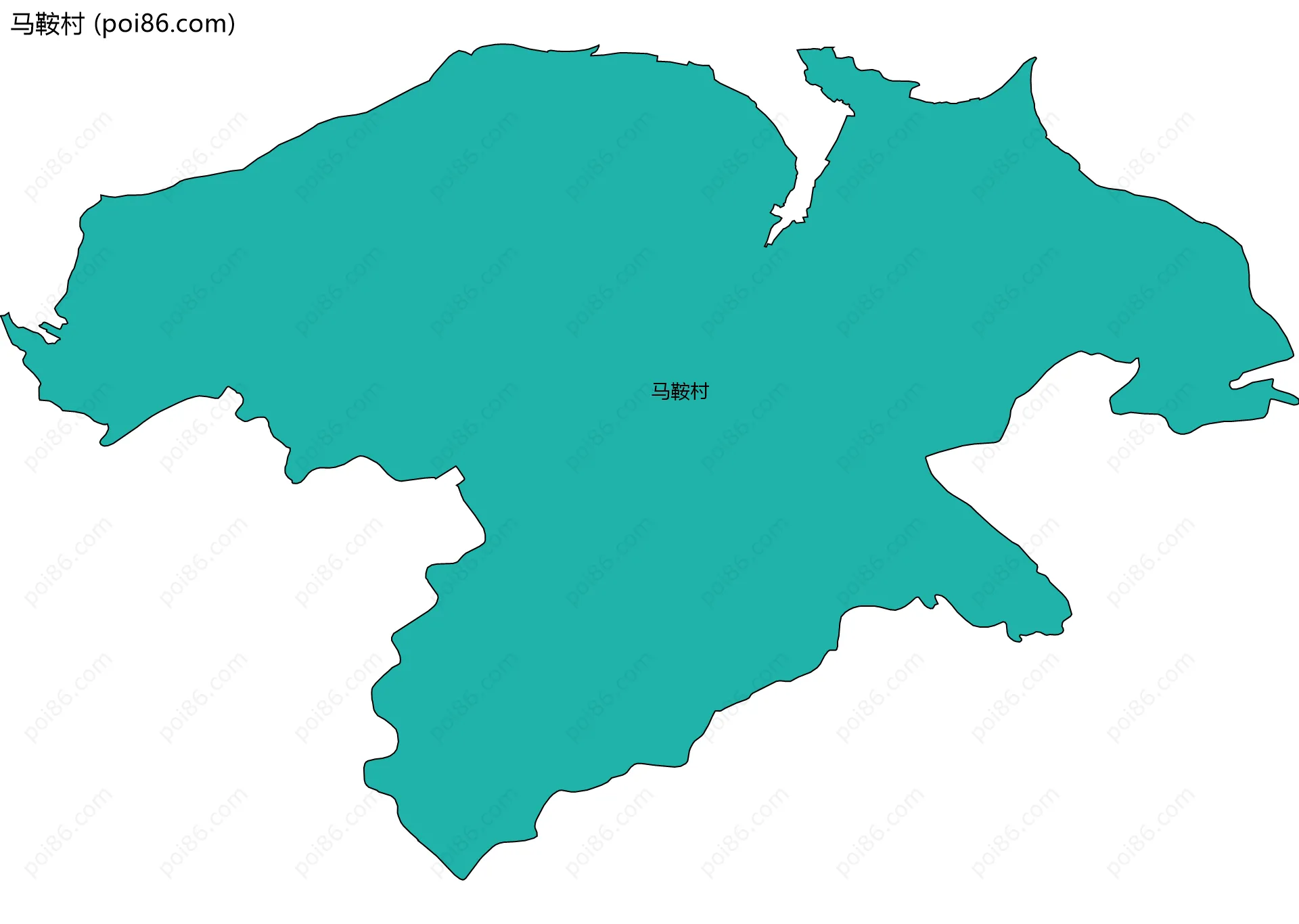 马鞍村边界地图