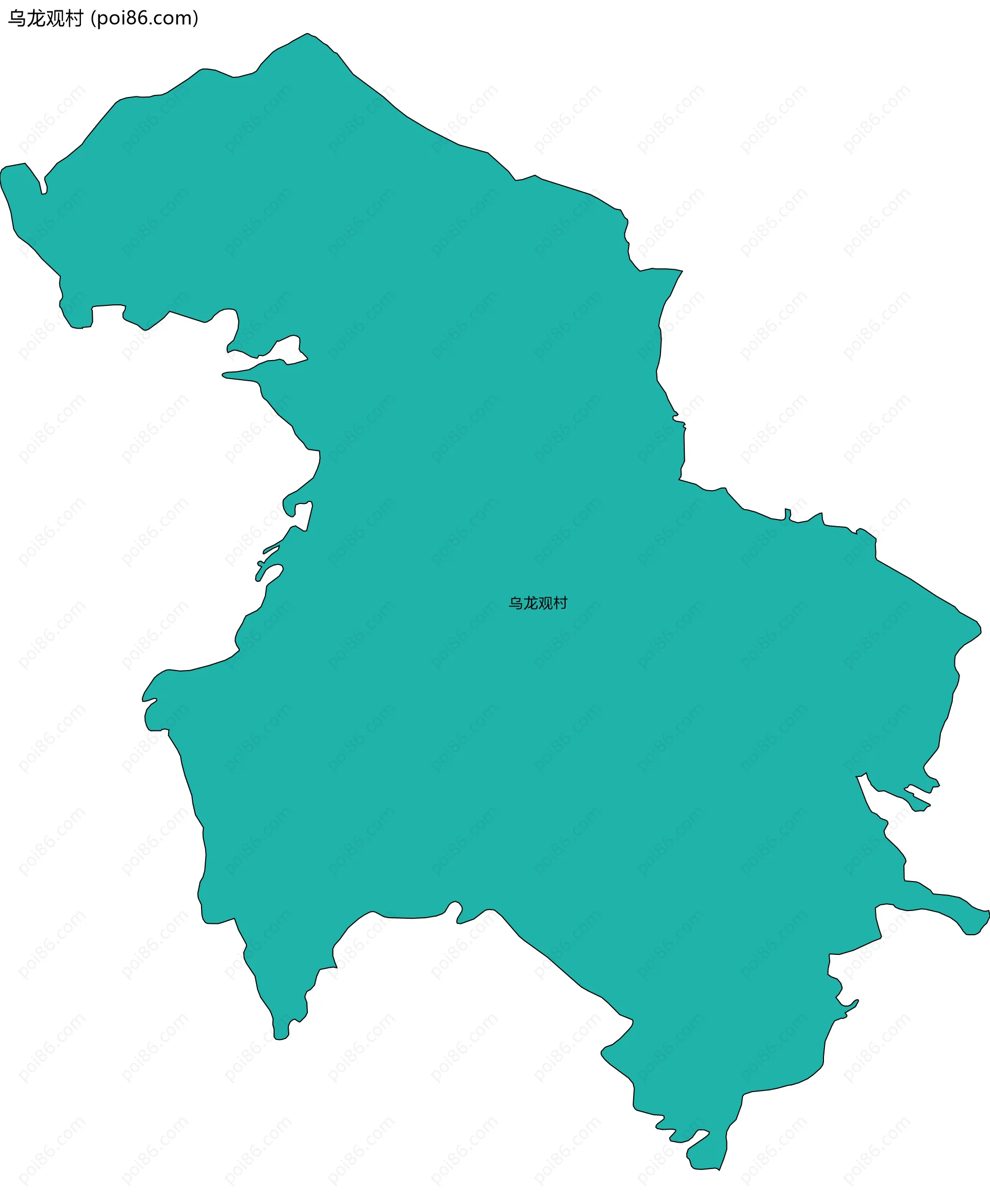 乌龙观村边界地图