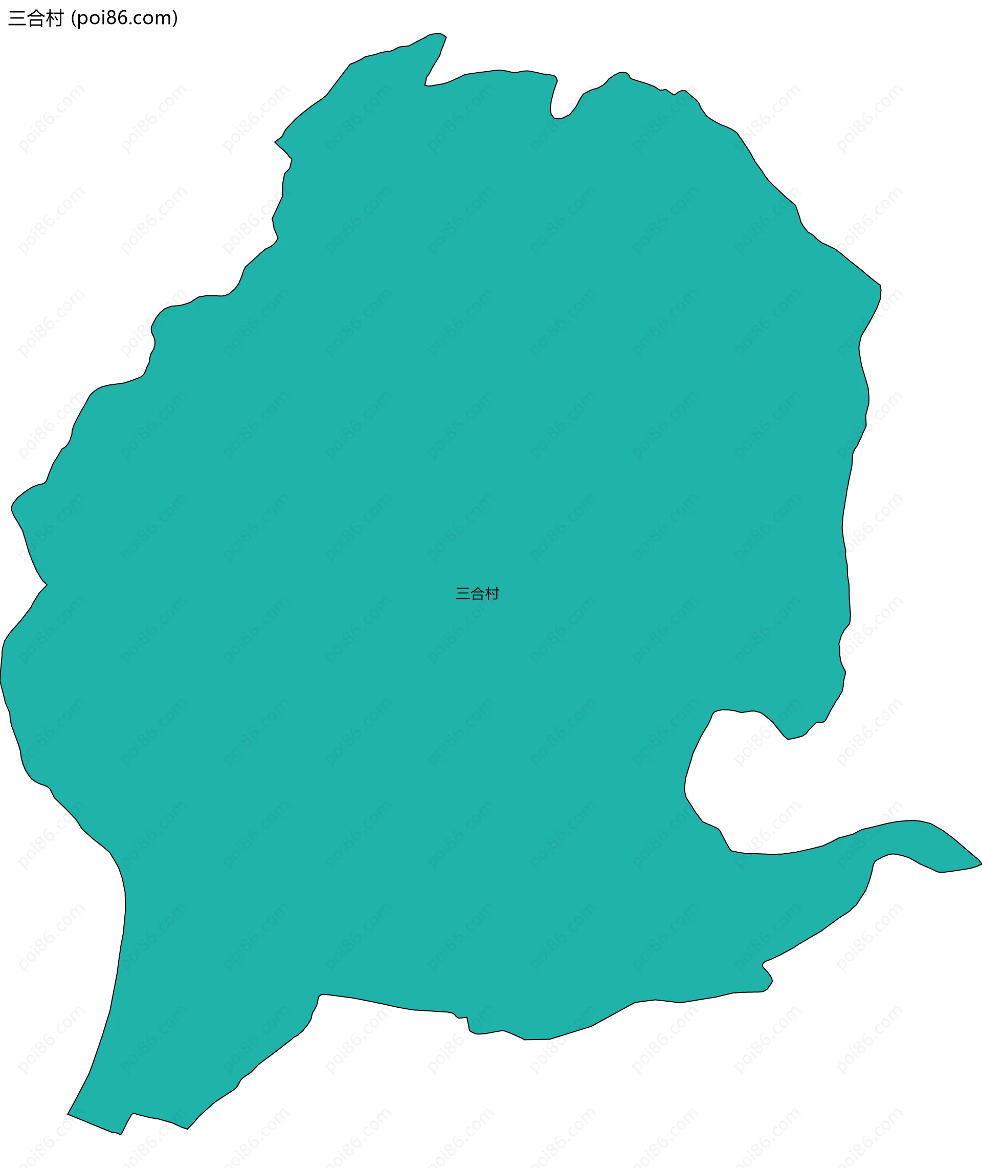 三合村边界地图