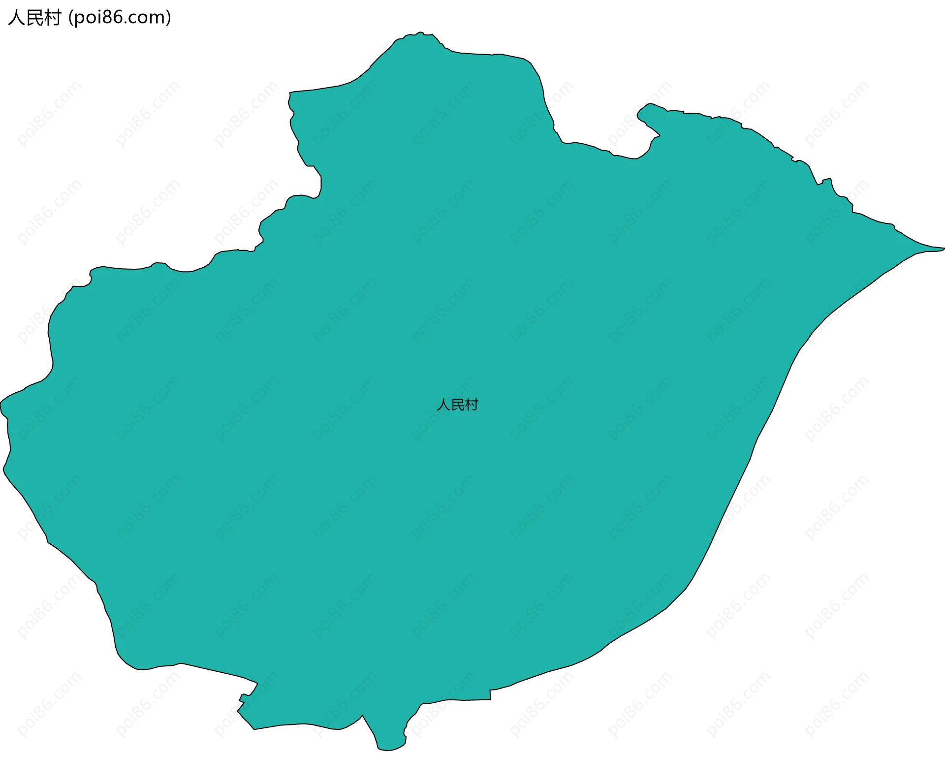 人民村边界地图