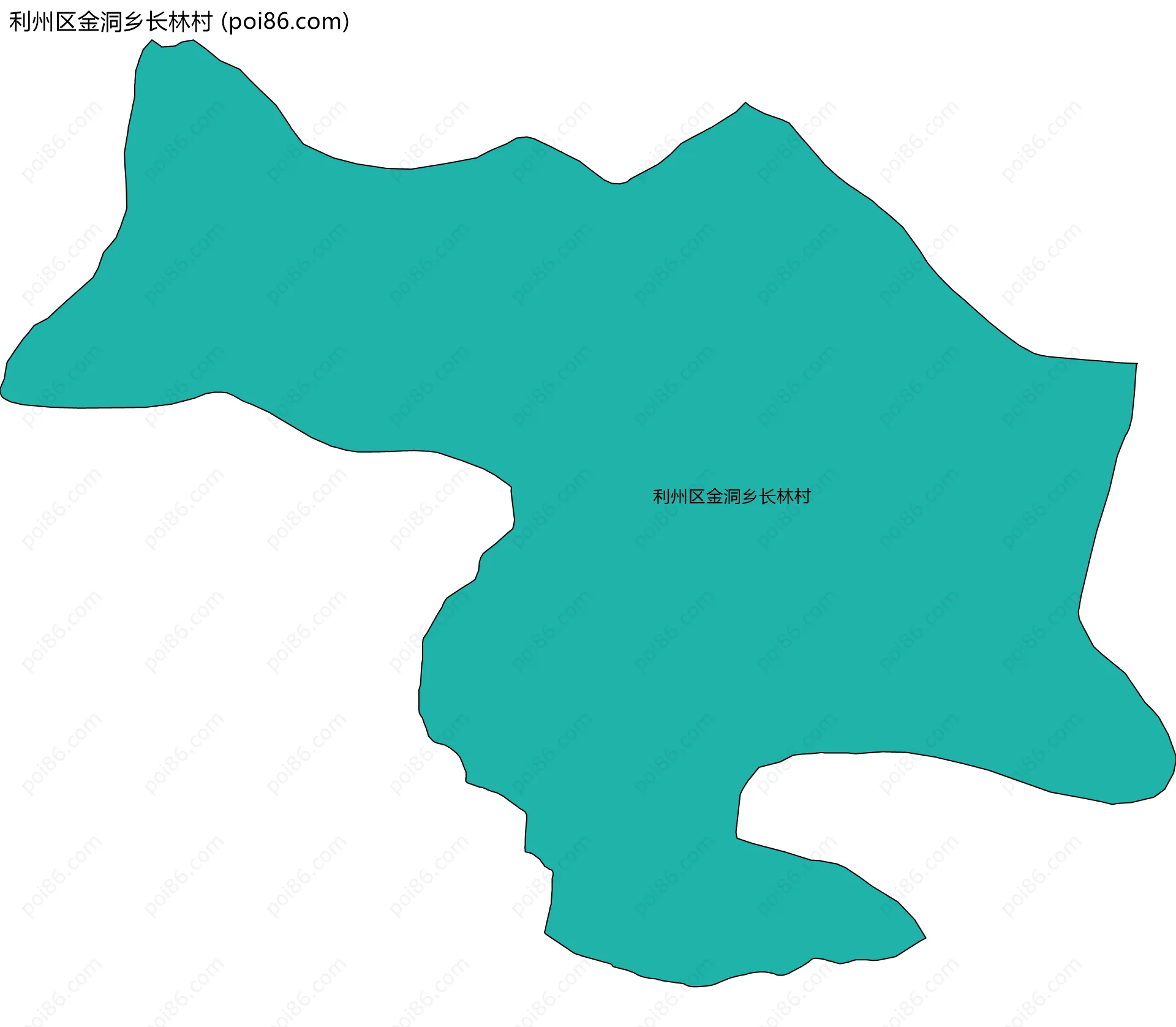 利州区金洞乡长林村边界地图