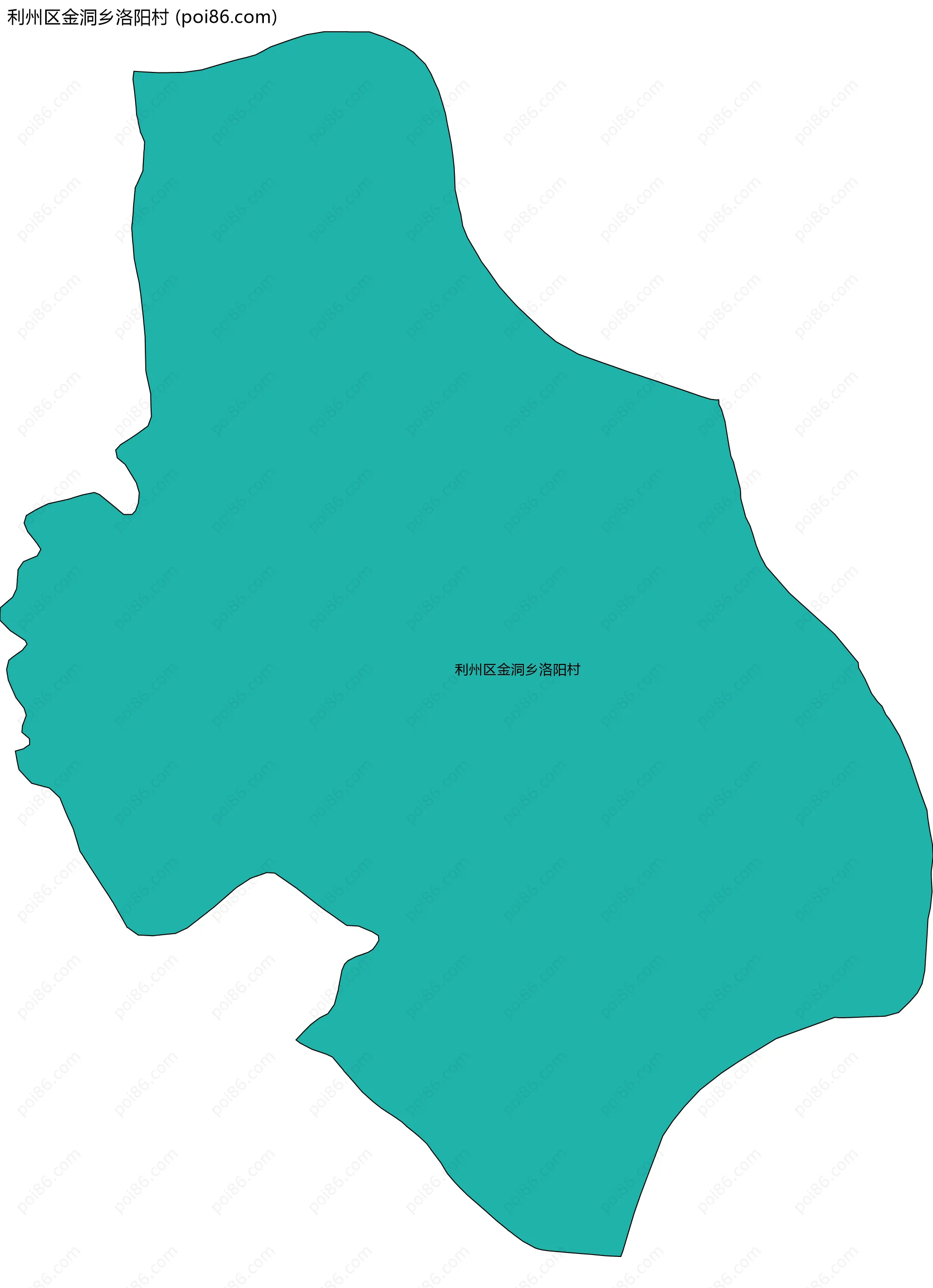 利州区金洞乡洛阳村边界地图