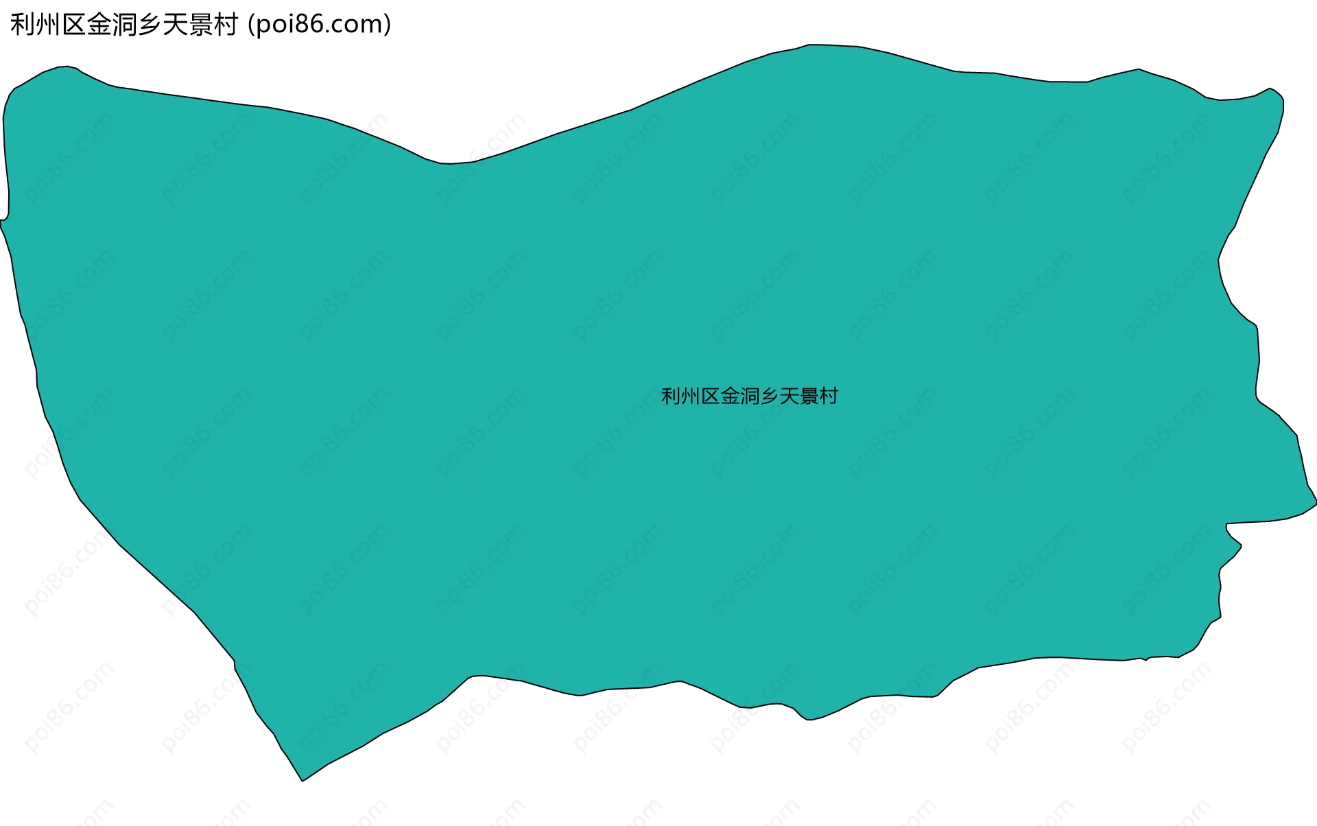 利州区金洞乡天景村边界地图