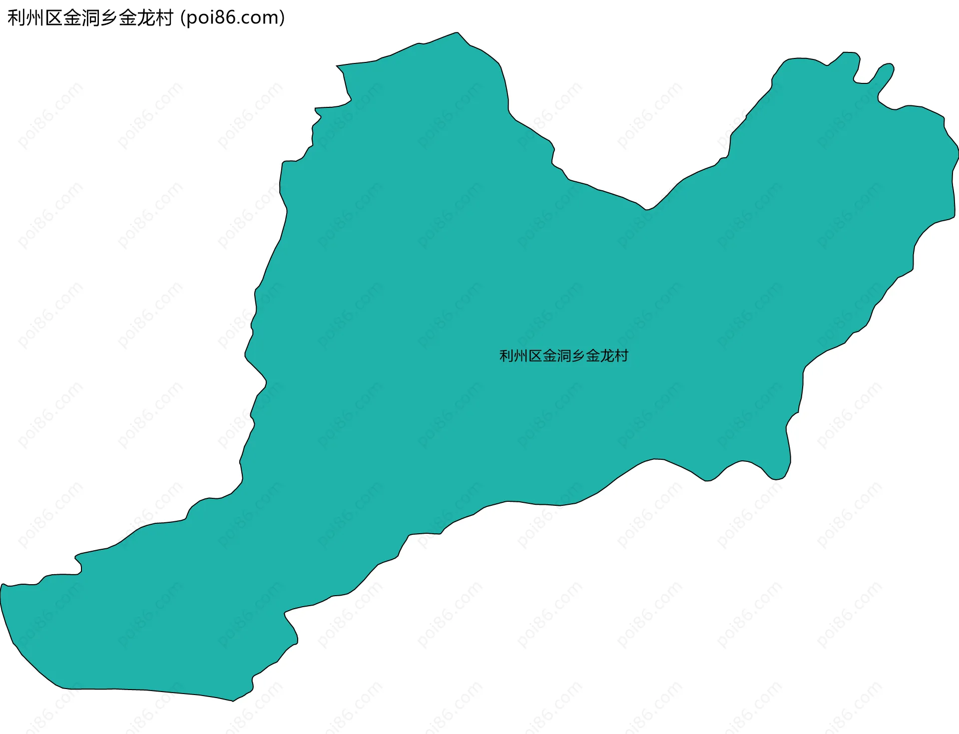 利州区金洞乡金龙村边界地图