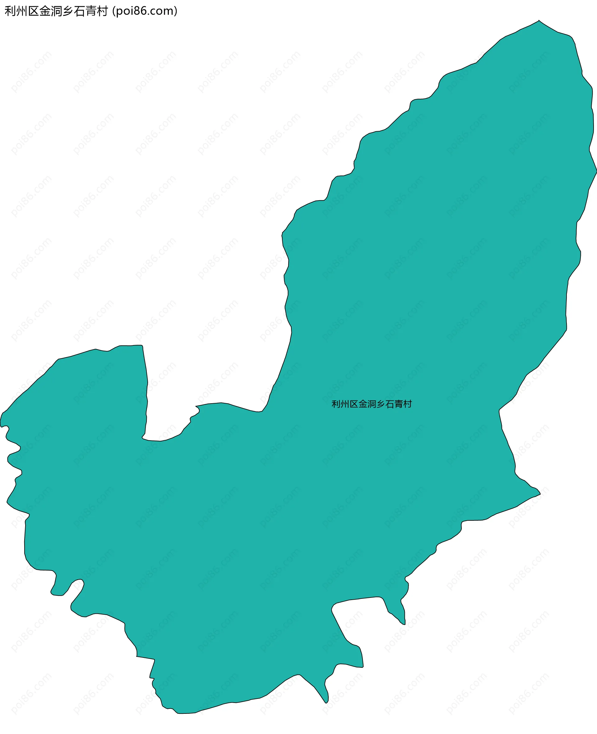 利州区金洞乡石青村边界地图