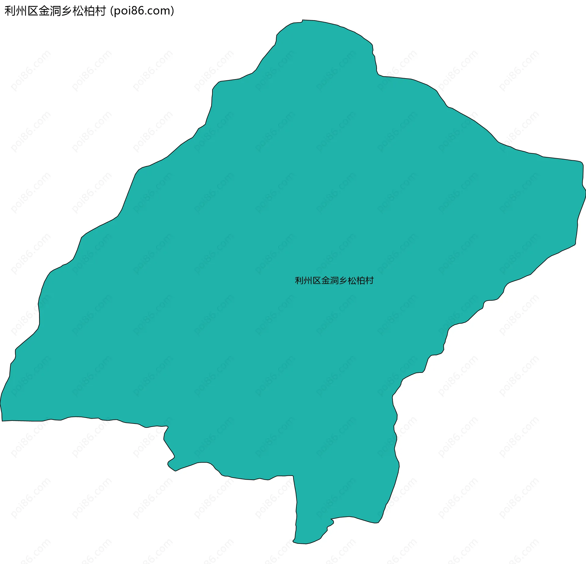 利州区金洞乡松柏村边界地图