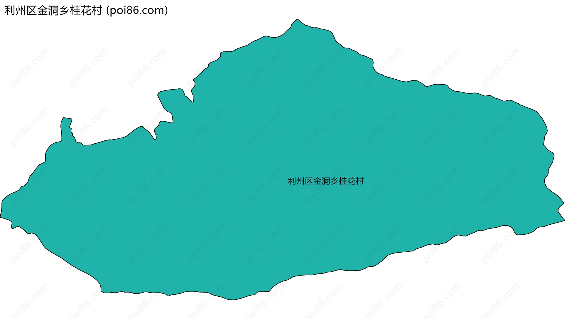 利州区金洞乡桂花村边界地图