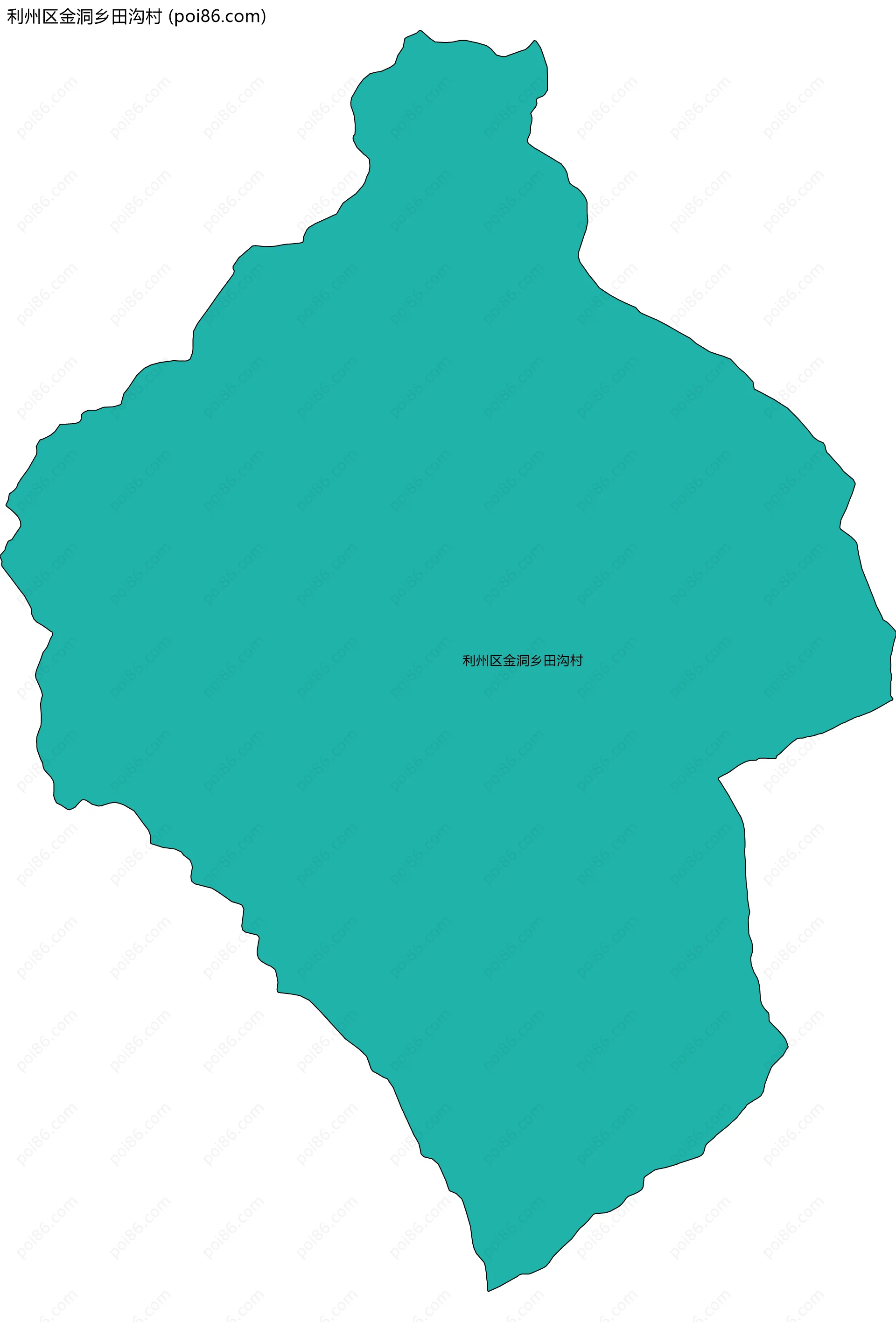 利州区金洞乡田沟村边界地图