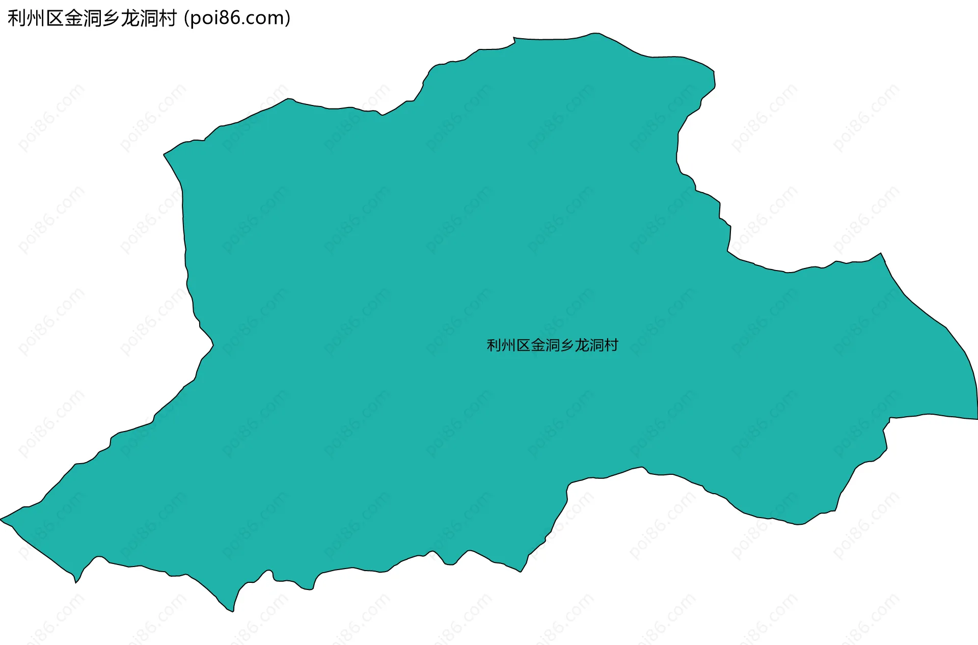利州区金洞乡龙洞村边界地图