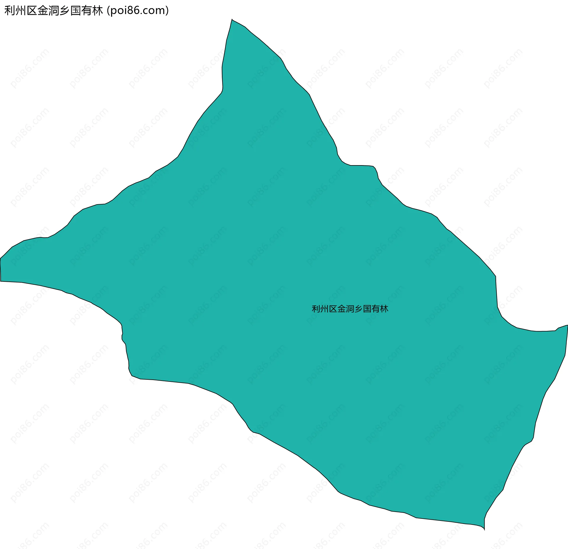 利州区金洞乡国有林边界地图